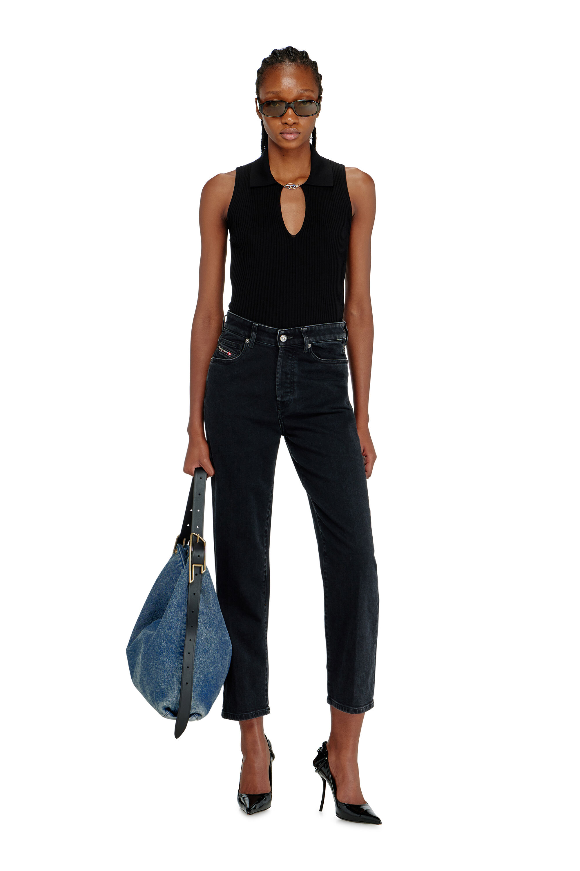 D-Line-Denim hobo bag