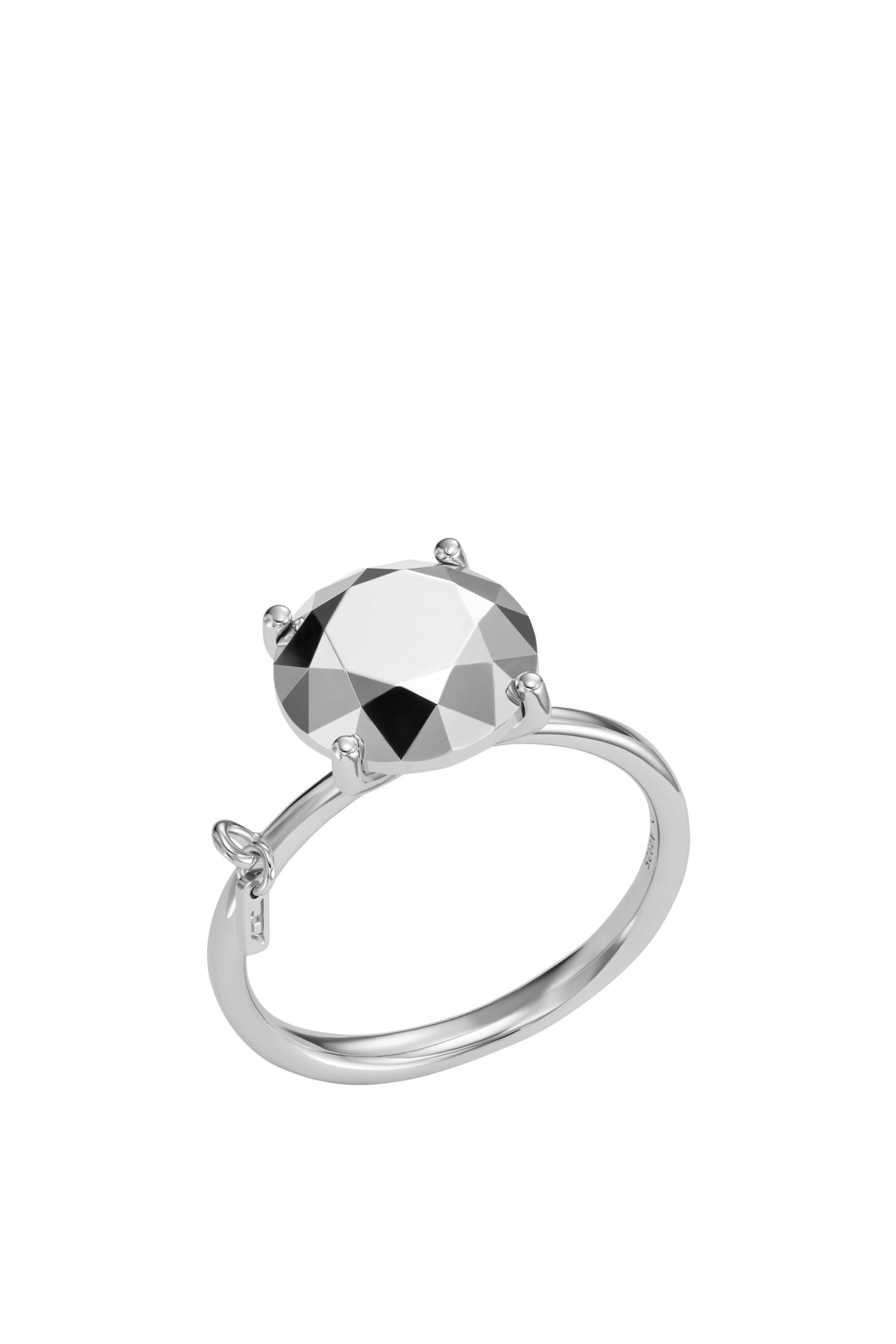 Diesel - DL1353040 STERLING SILVER JEWEL, Unisex's Diamond Cut Sterling Silver Ring in Silver - 1