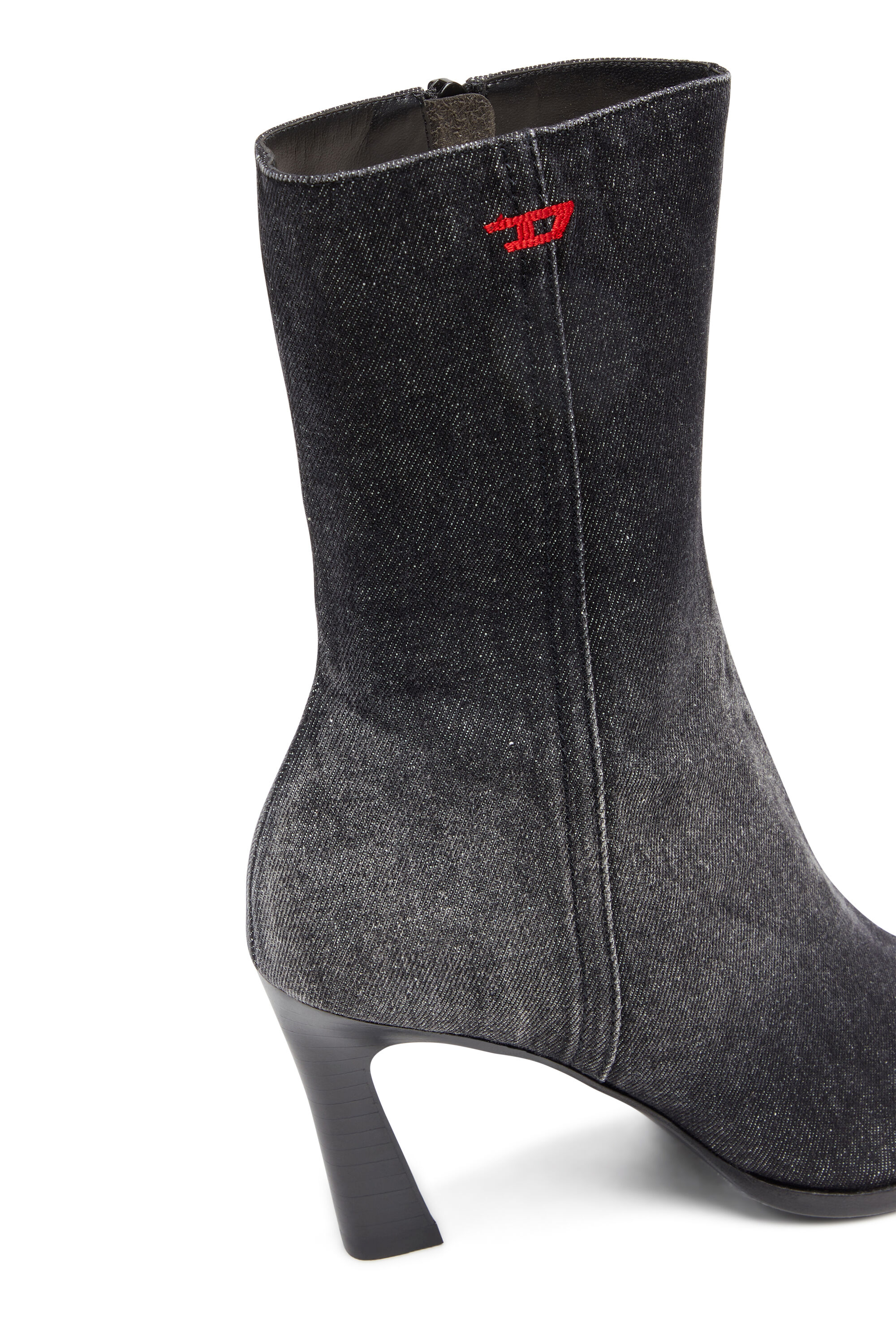Diesel - D-ALLAS BT, Woman's D-Allas-Ankle boot in washed denim in Black - 5
