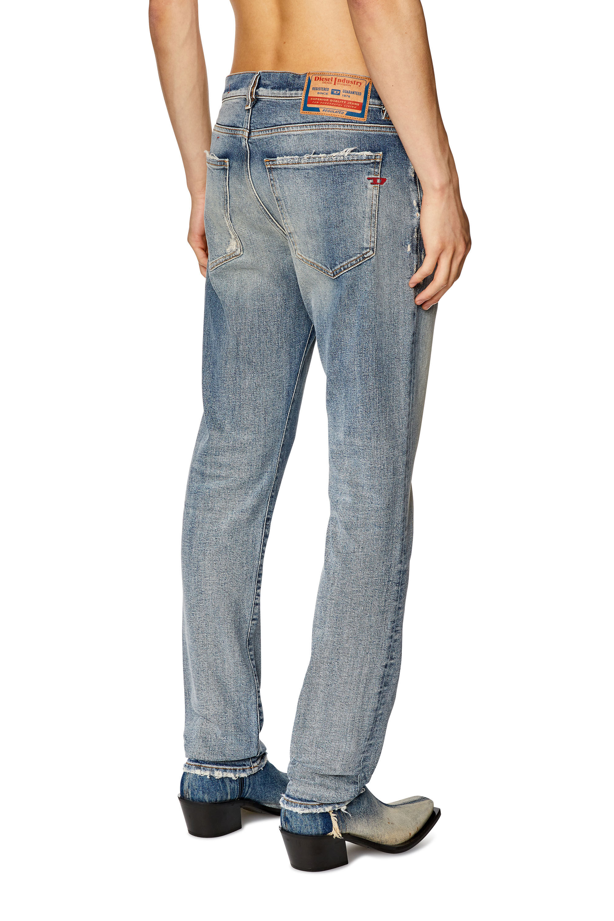 Diesel - Slim Jeans 2019 D-Strukt 007Q3, Light Blue - Image 4