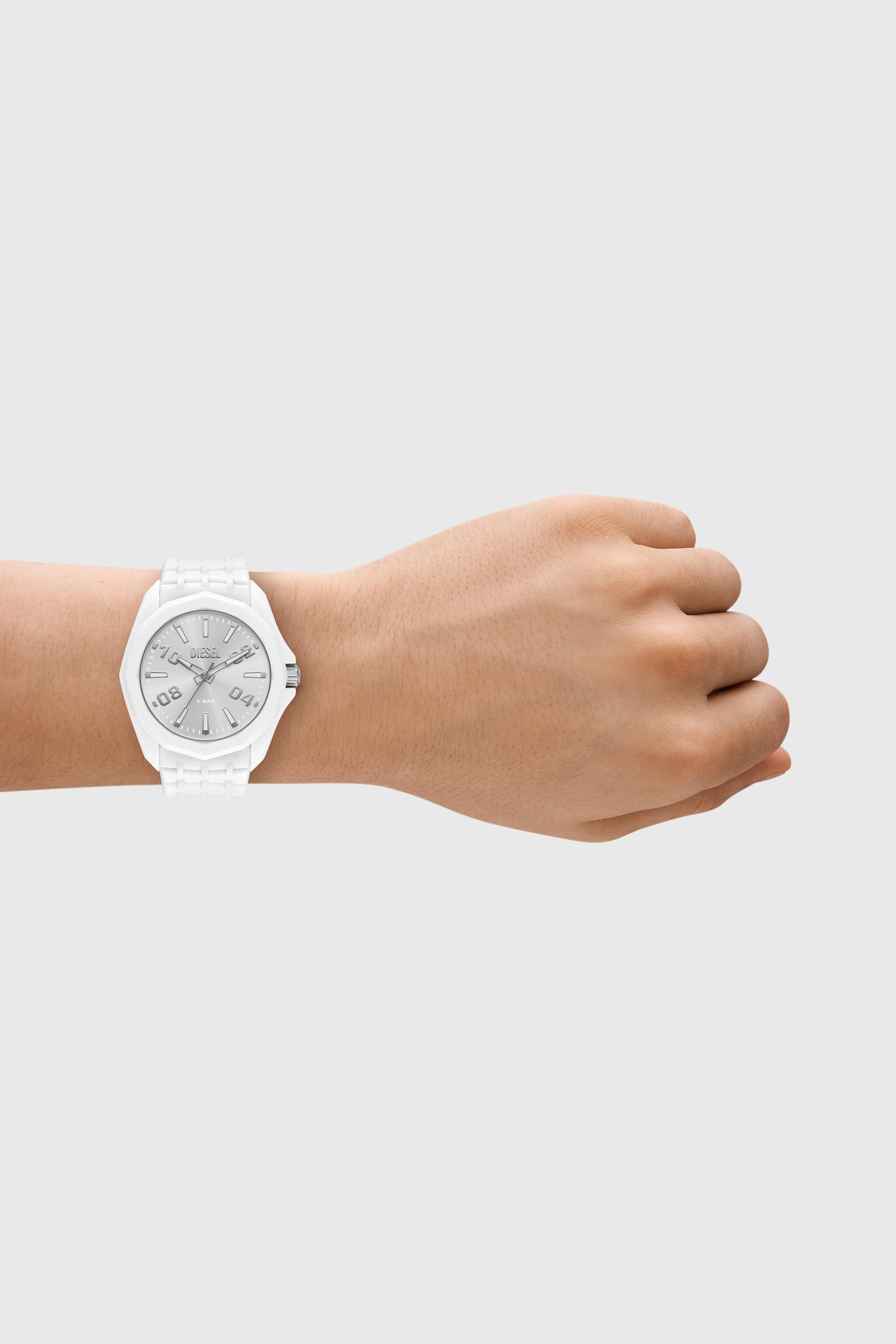 Diesel - DZ2244 WATCH, Man's Stinger white silicone watch in White - 4