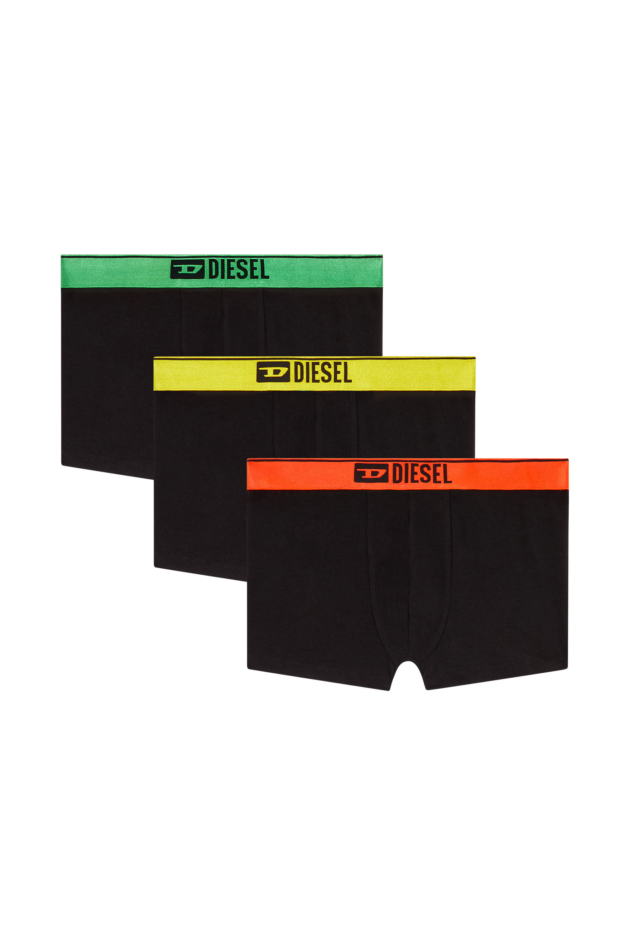 Diesel - DAMIEN-GFT-3PACK, Man's Three-pack boxer briefs with metallic waistband in Black - 2