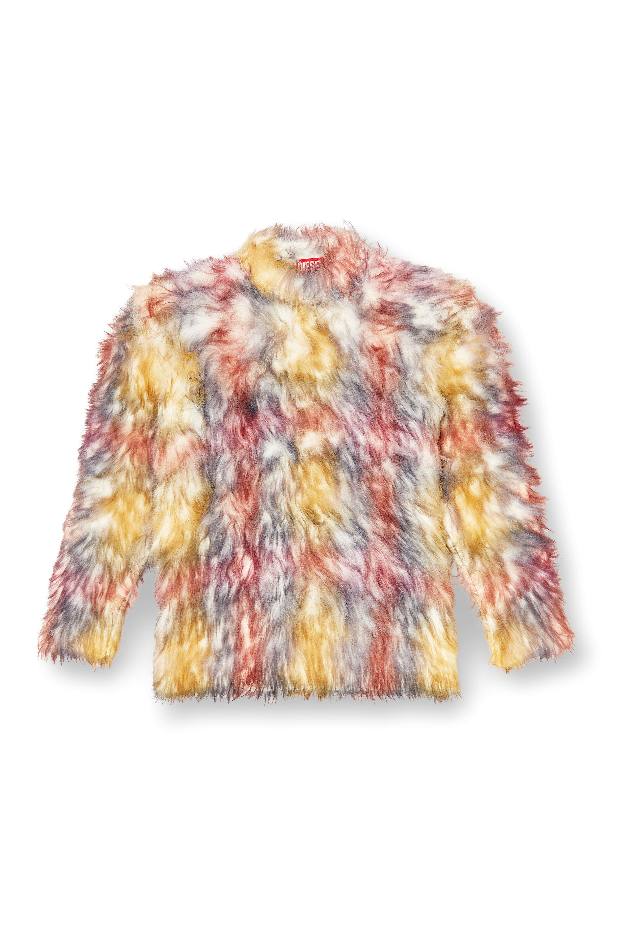 Diesel - M-BERRY, Woman's Fluffy jumper with check print in null - 2