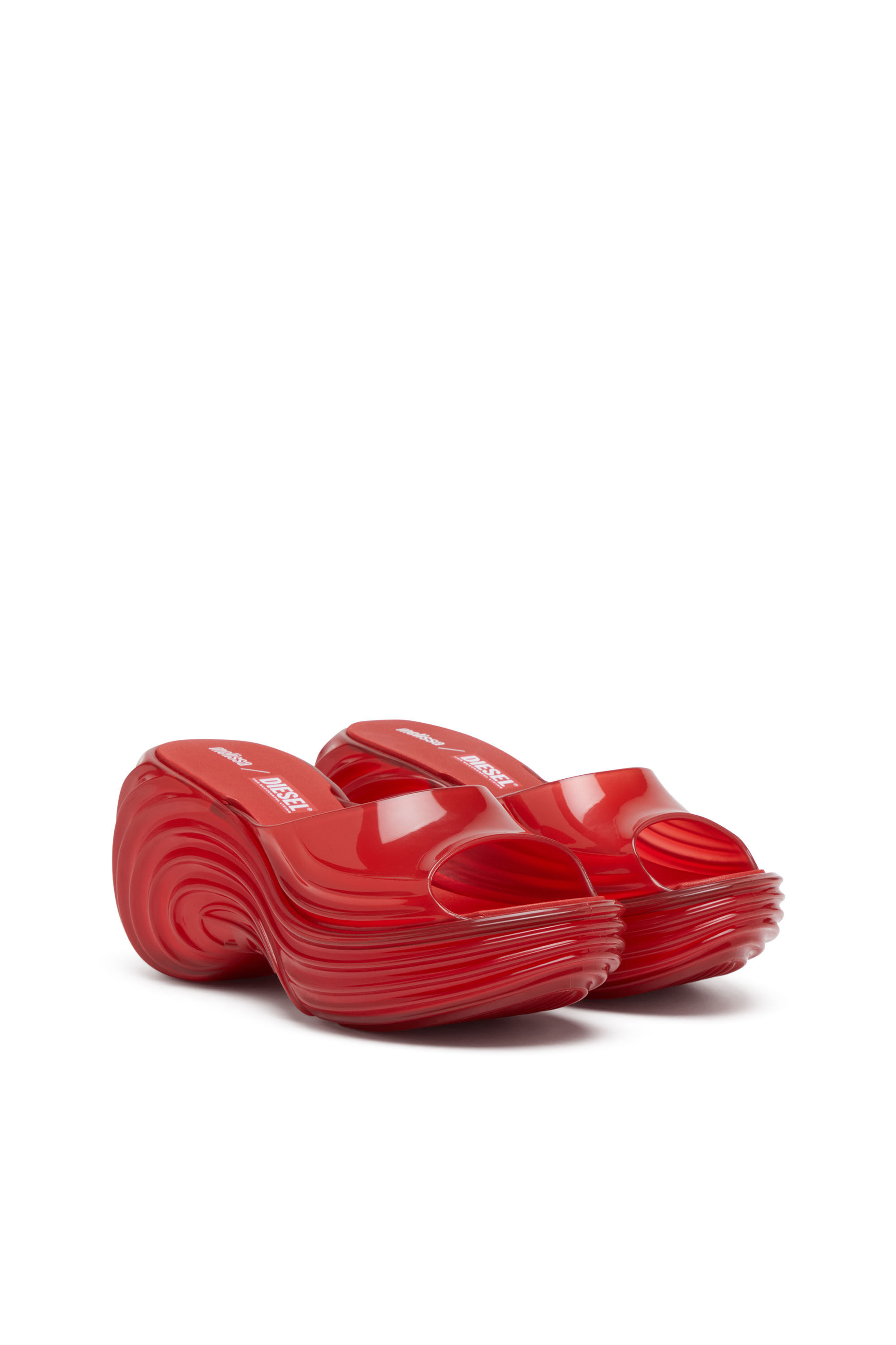 Diesel - MELISSA QUANTUM PLATFORM, Woman's Platform mule in Melflex® in Red - 2