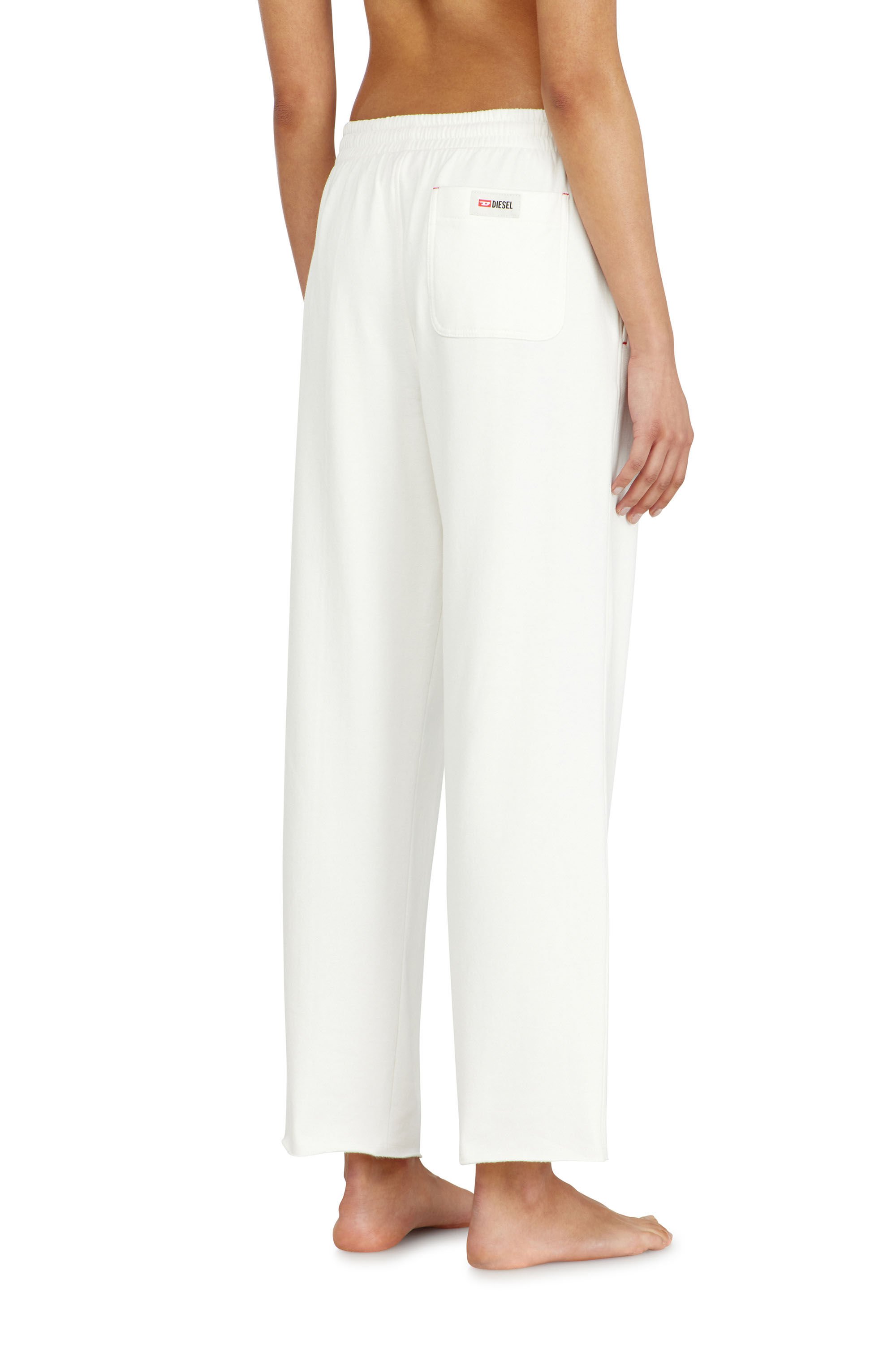 Diesel - INDRA-D-CORE, Woman's Peached sweatpants with raw hems in White - 4