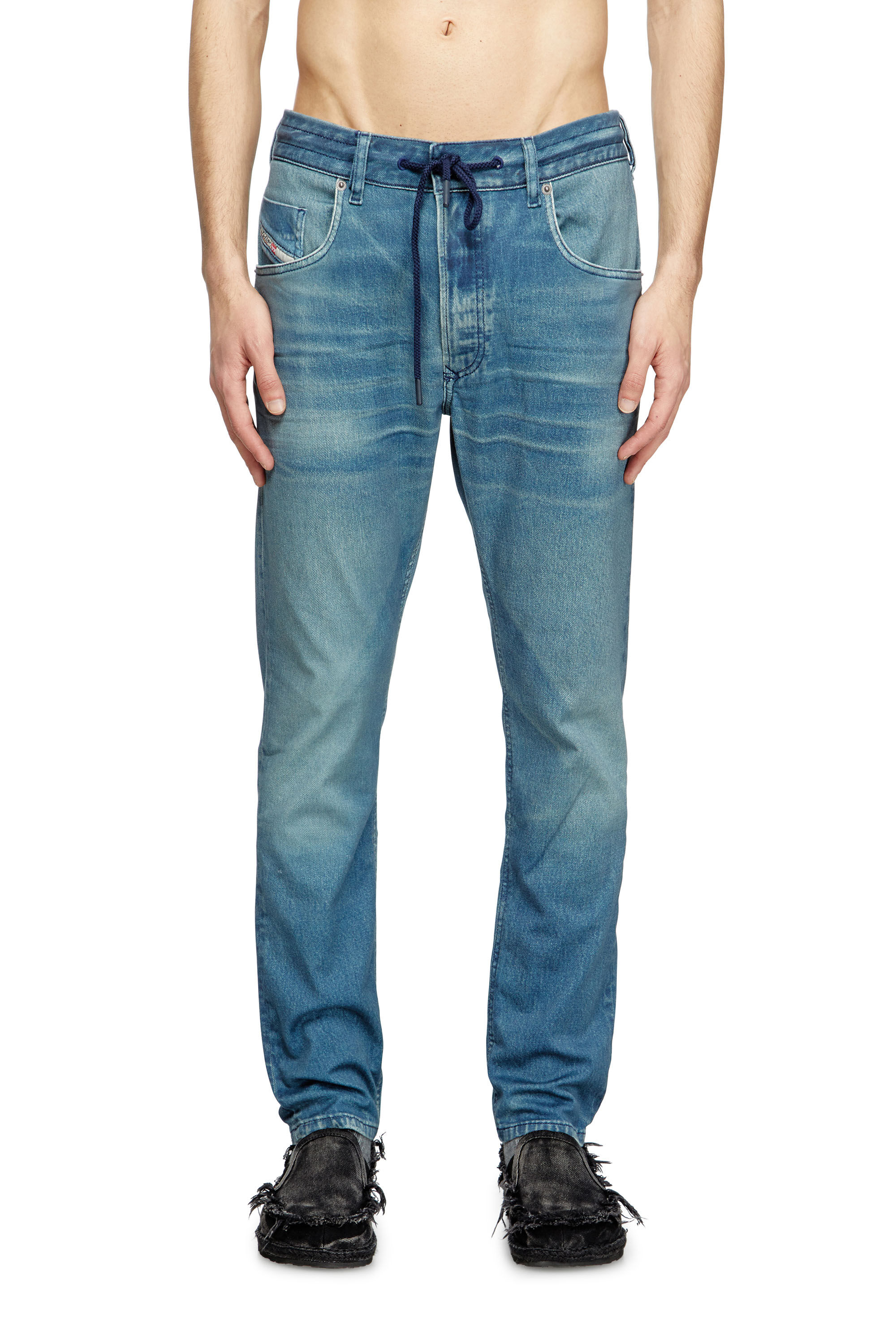 Diesel - Man's Regular 2032 D-Krooley Joggjeans® 068PC, Light Blue - 3