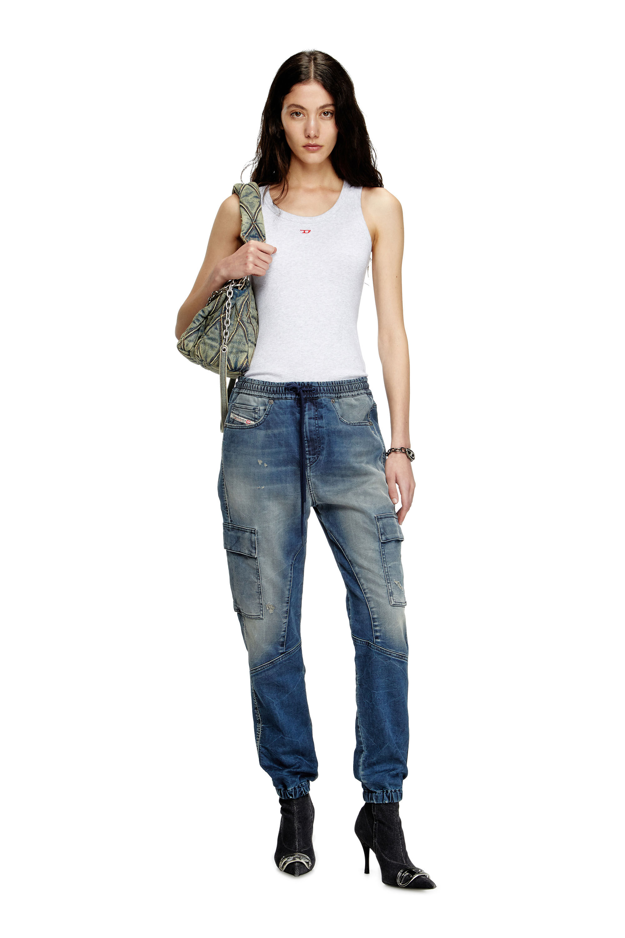 Diesel - Woman's Regular 2051 D-Ursy Joggjeans® 068PI, Medium blue - 1