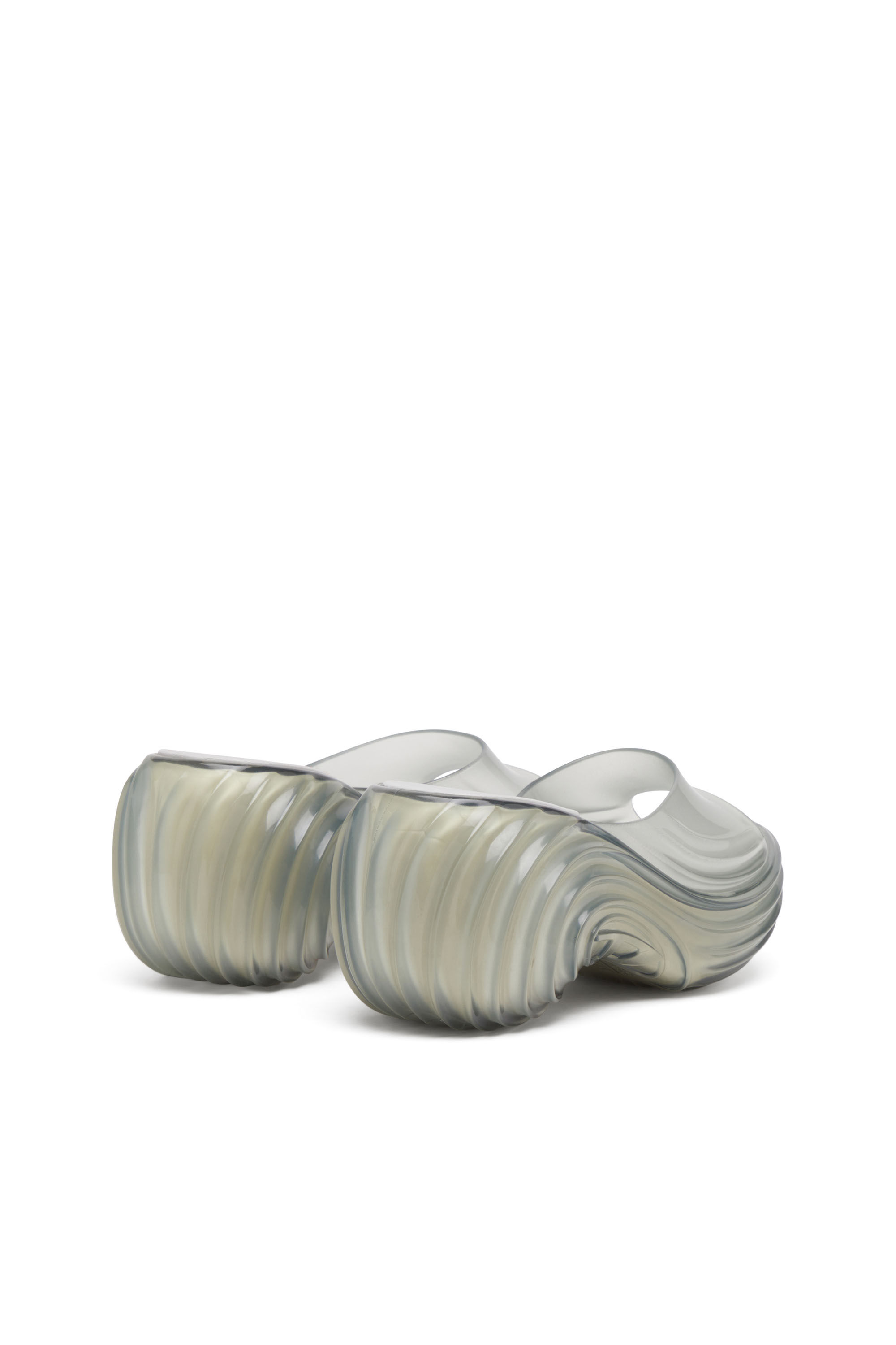 Women's Platform mule in Melflex® | Grey | Diesel