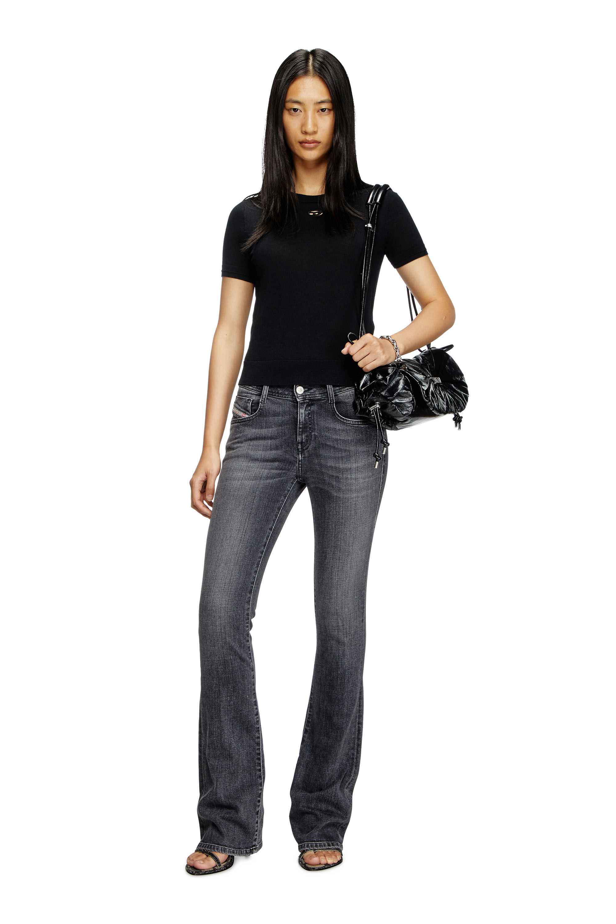 ◆DIESEL◆ M.Aline Short Sleeve T-Shirt Black A175010DCCH9XX Women's Short-sleeve jumper in wool | Black | Diesel