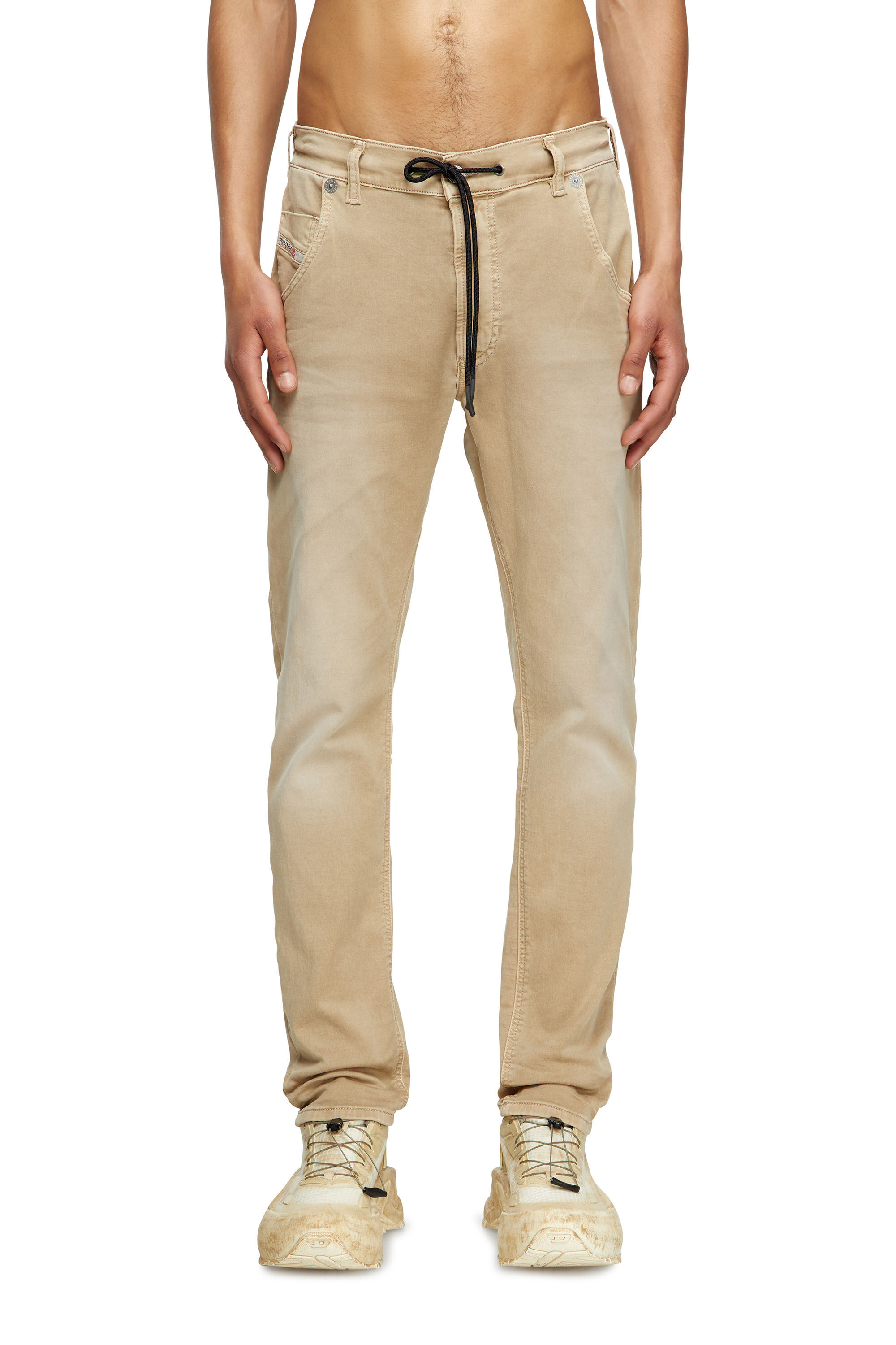 Diesel - Man's Regular 2030 D-Krooley Joggjeans® 0670M, Beige - 3