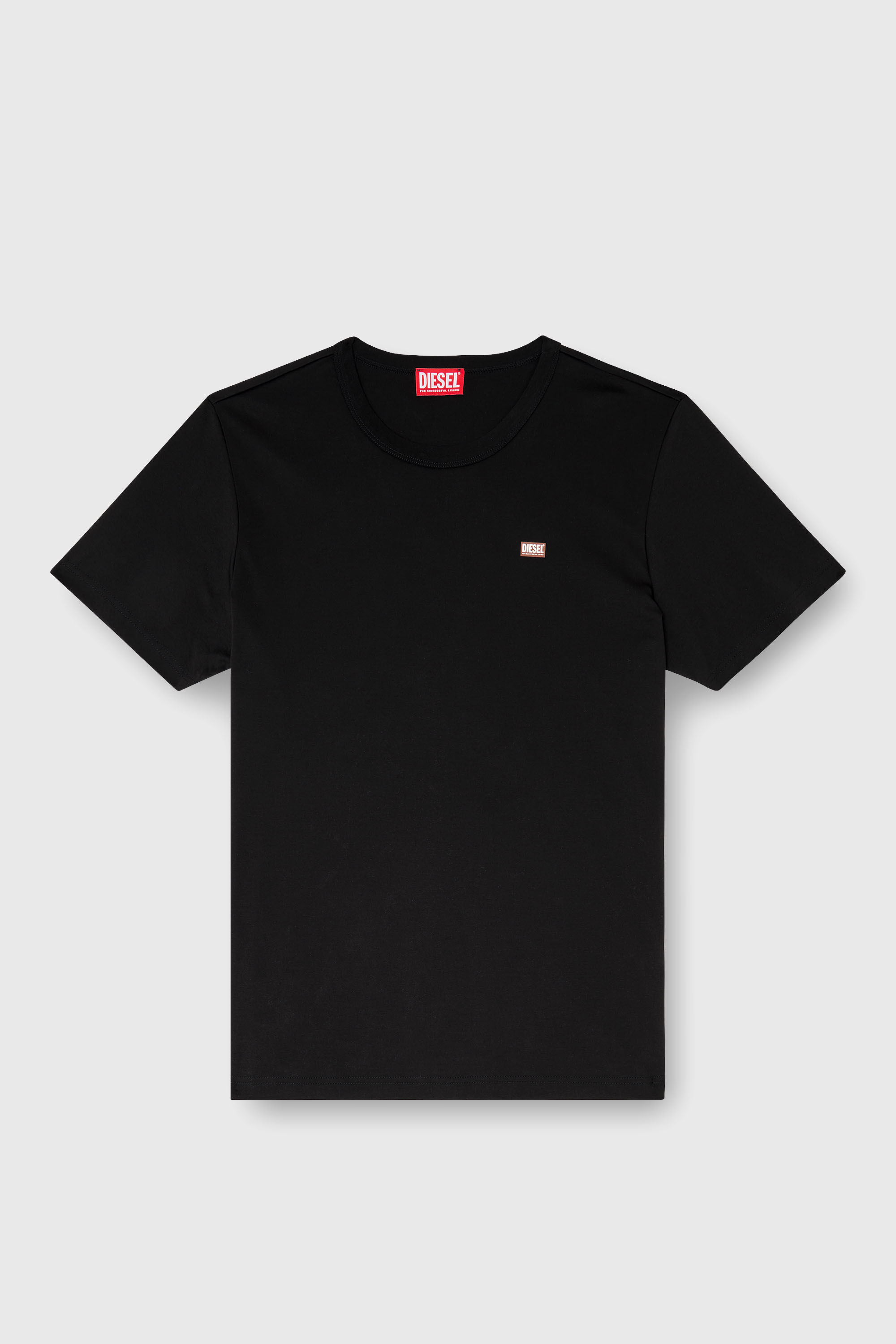 Diesel - T-MIEGOR-K77, Man's Cotton T-shirt with mini logo in Black - 2