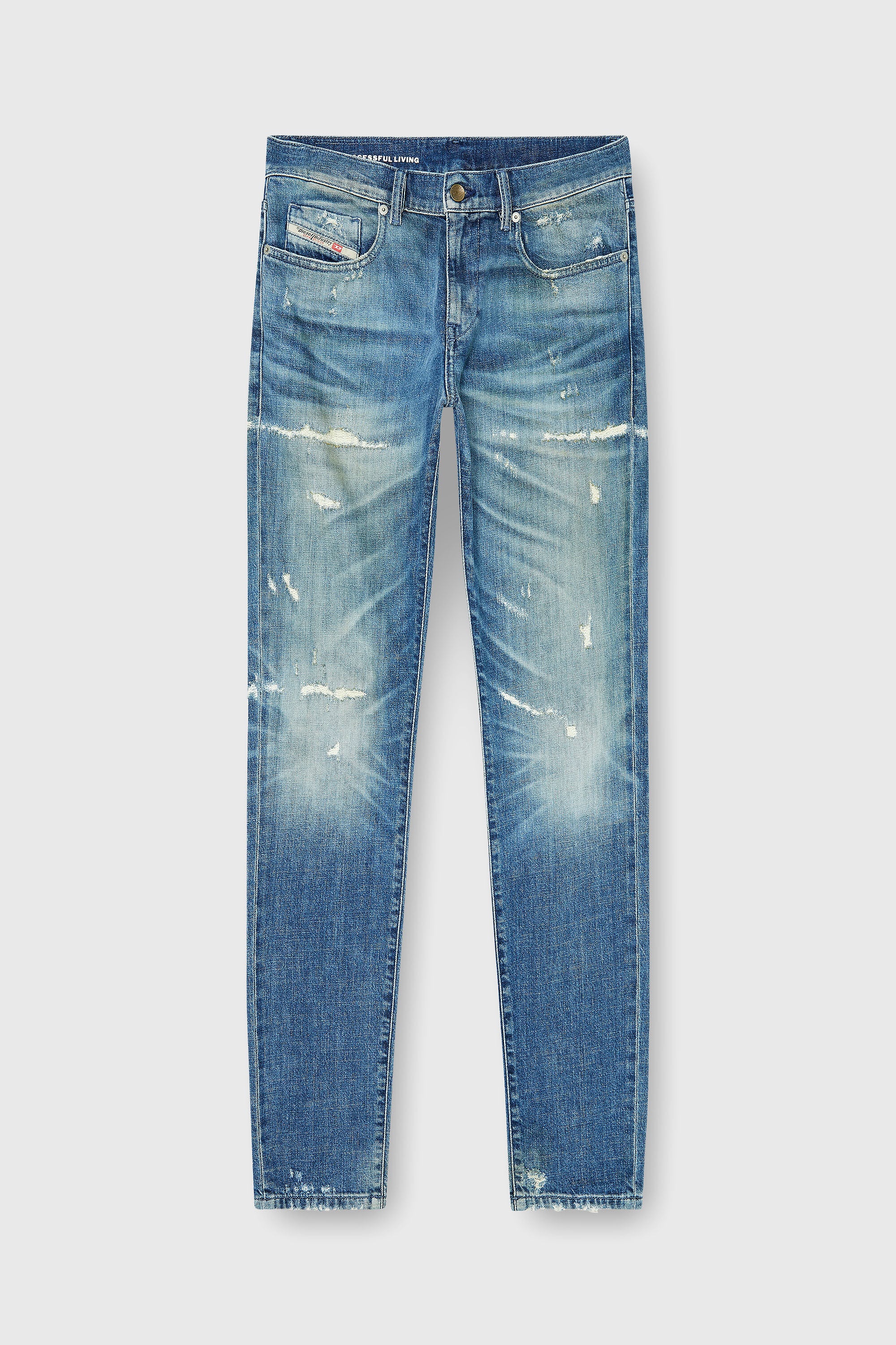 Diesel - Man's Slim Jeans 2019 D-Strukt 007EN, Medium blue - 6