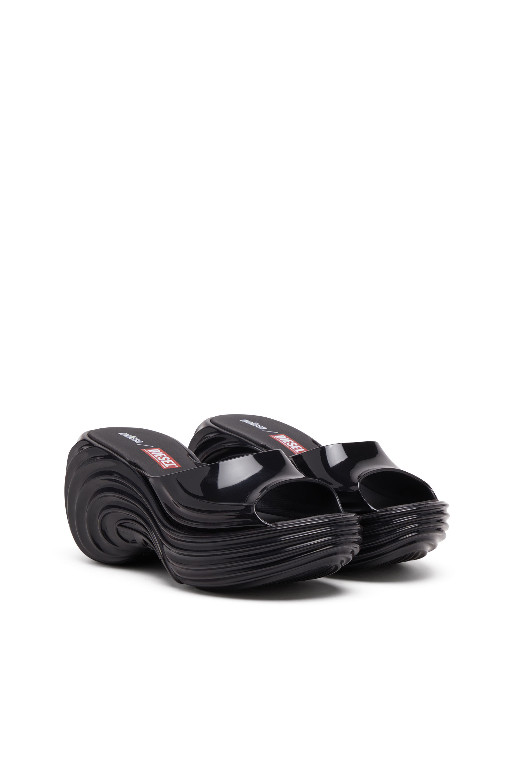 Diesel - MELISSA QUANTUM PLATFORM, Woman's Platform mule in Melflex® in Black - 2