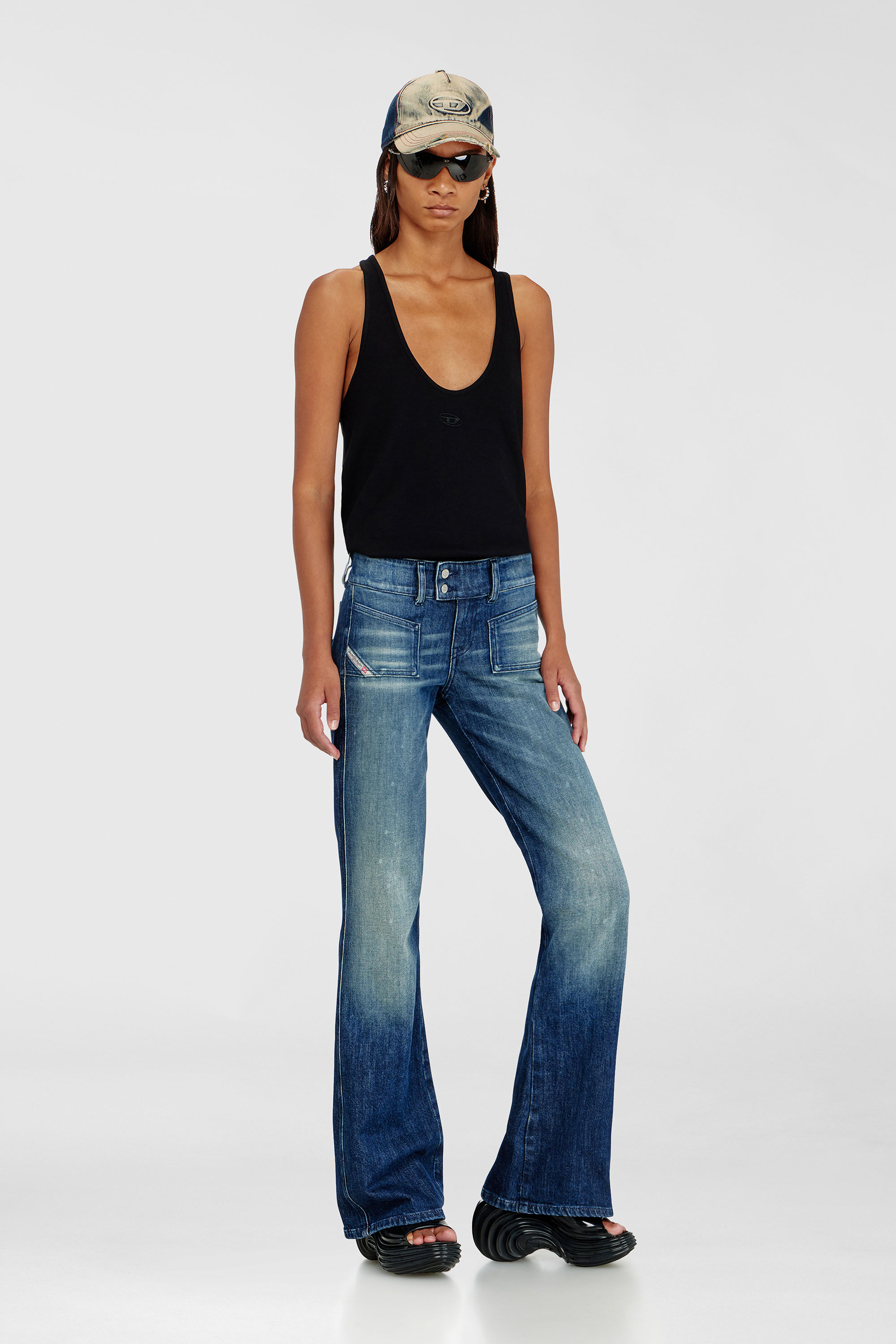 DIESEL パンプス サンダル　ミュール Women's Platform mule in Melflex® | Black | Diesel {{Country}}