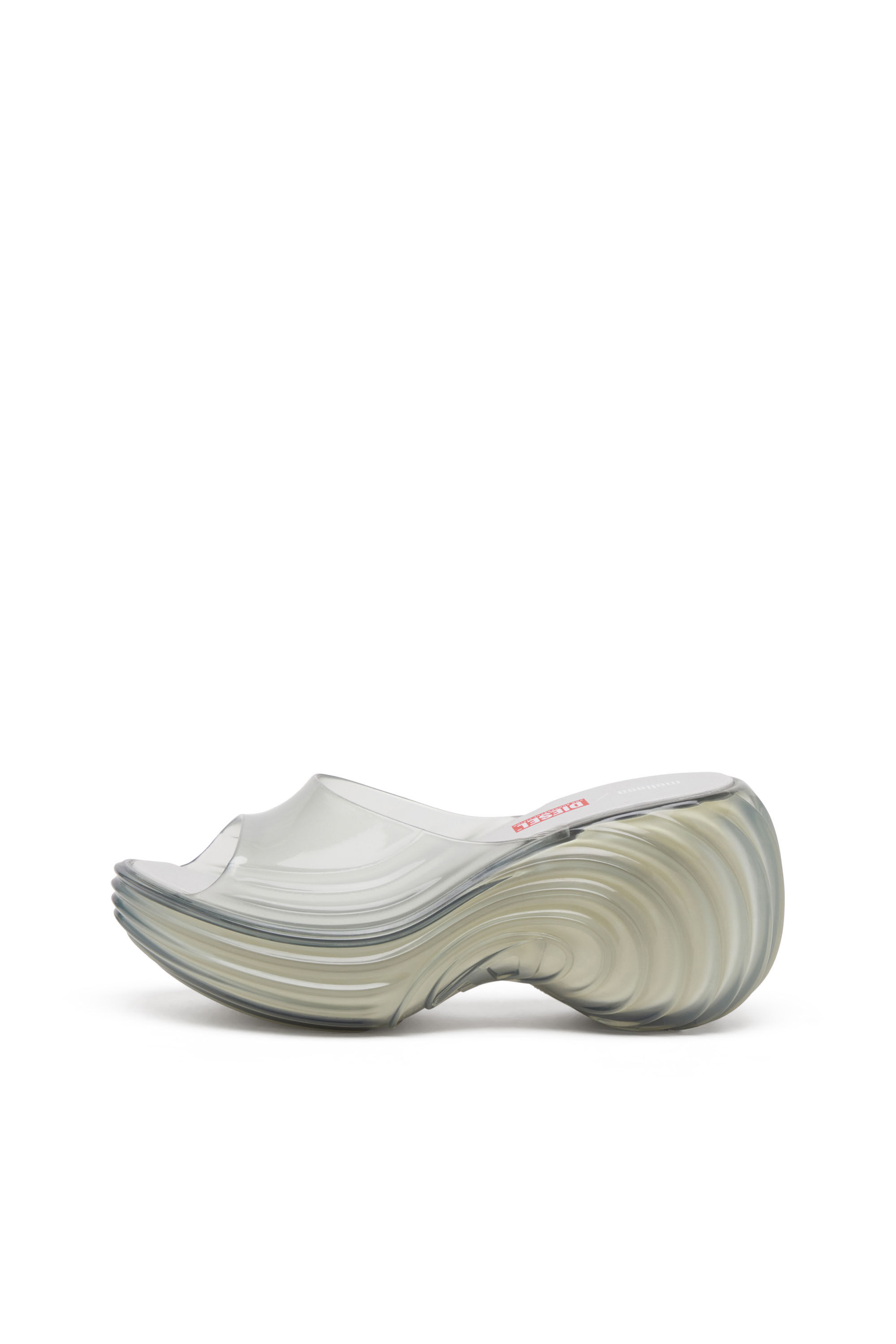 Women's Platform mule in Melflex® | Grey | Diesel