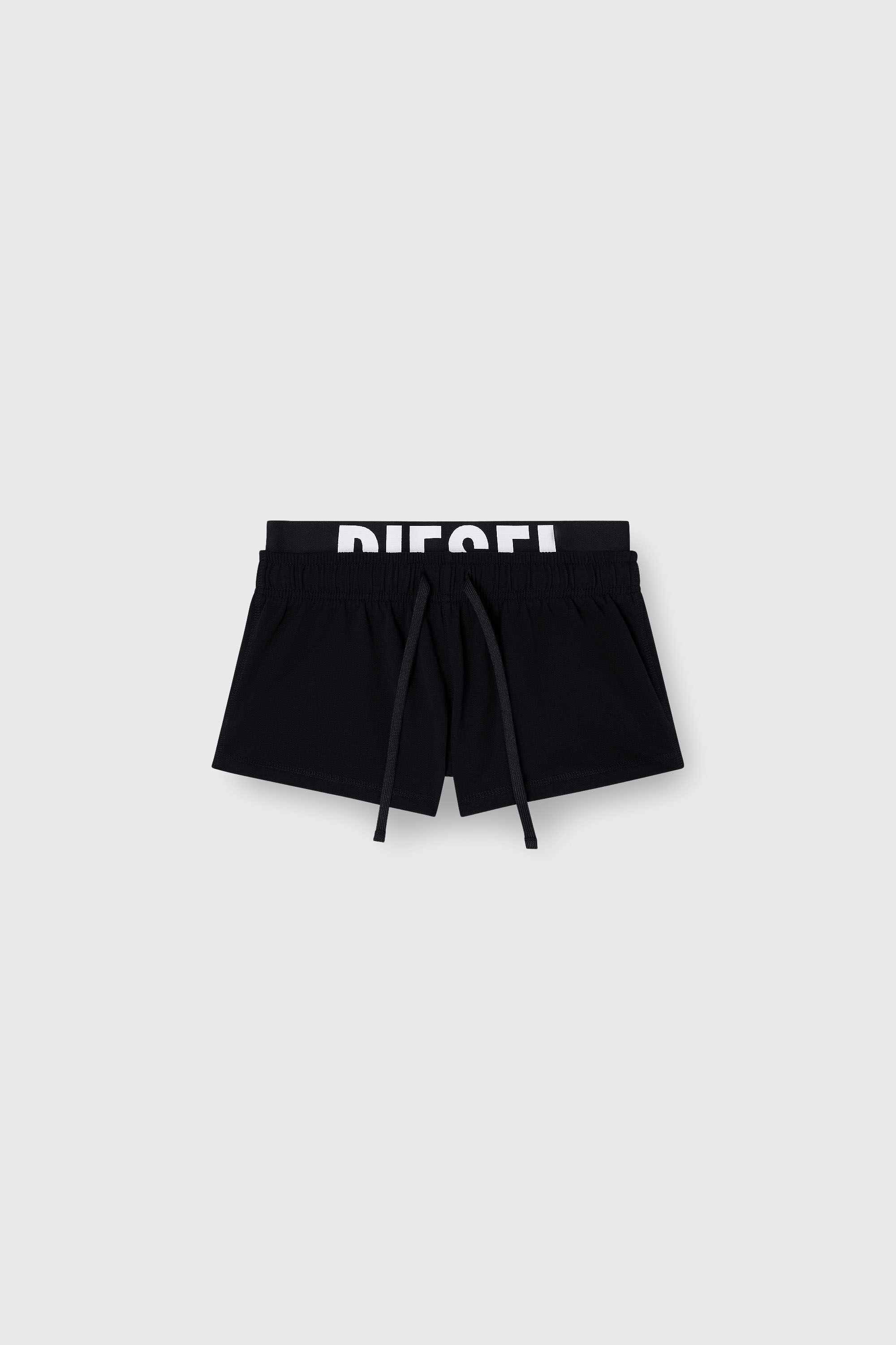Diesel - MIRANDA-D-POP, Woman's Short pants in cotton Terry with Diesel logo in Black - 2