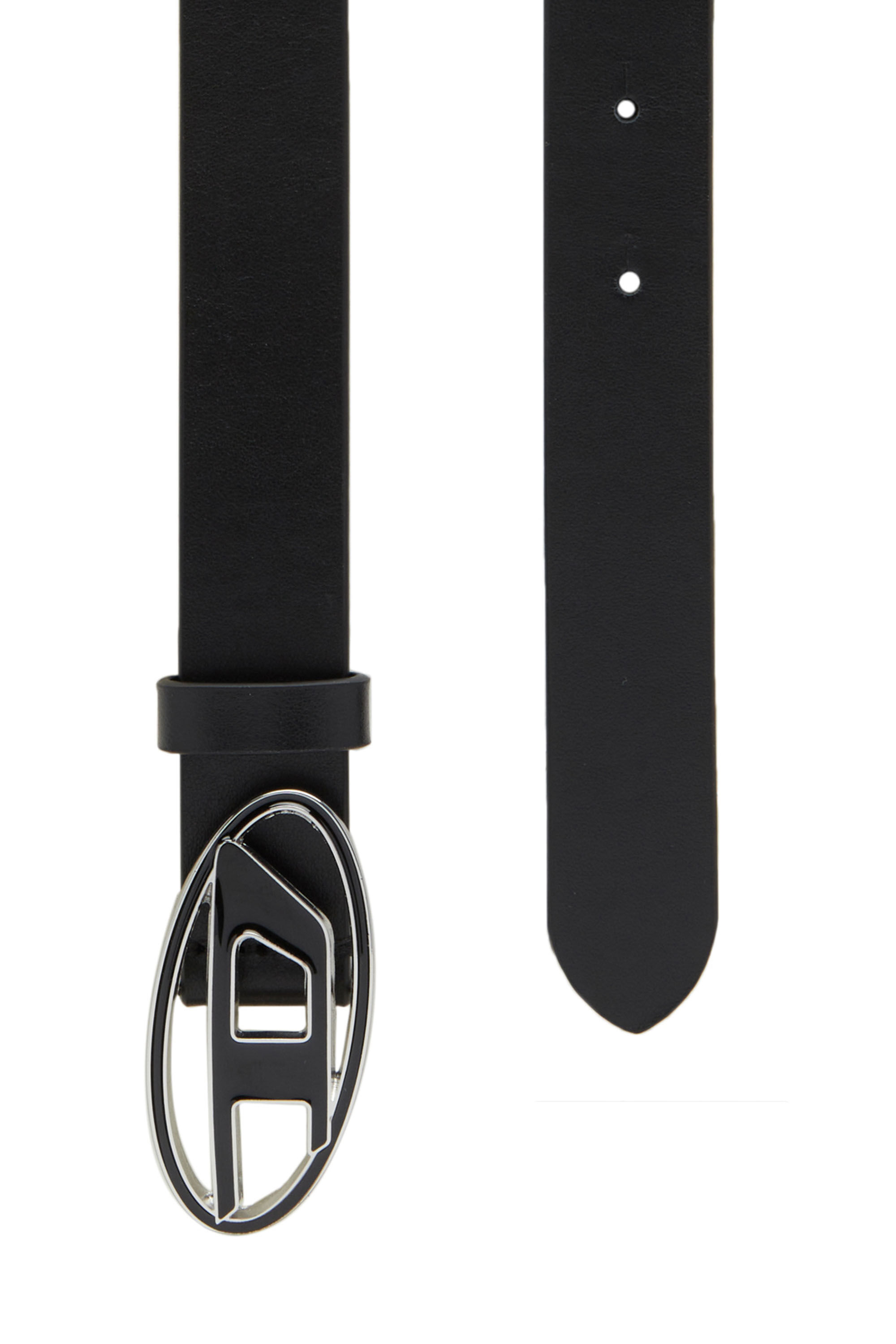 品質一番の Women's Diesel | Black | buckle enamelled with belt Leather 小物