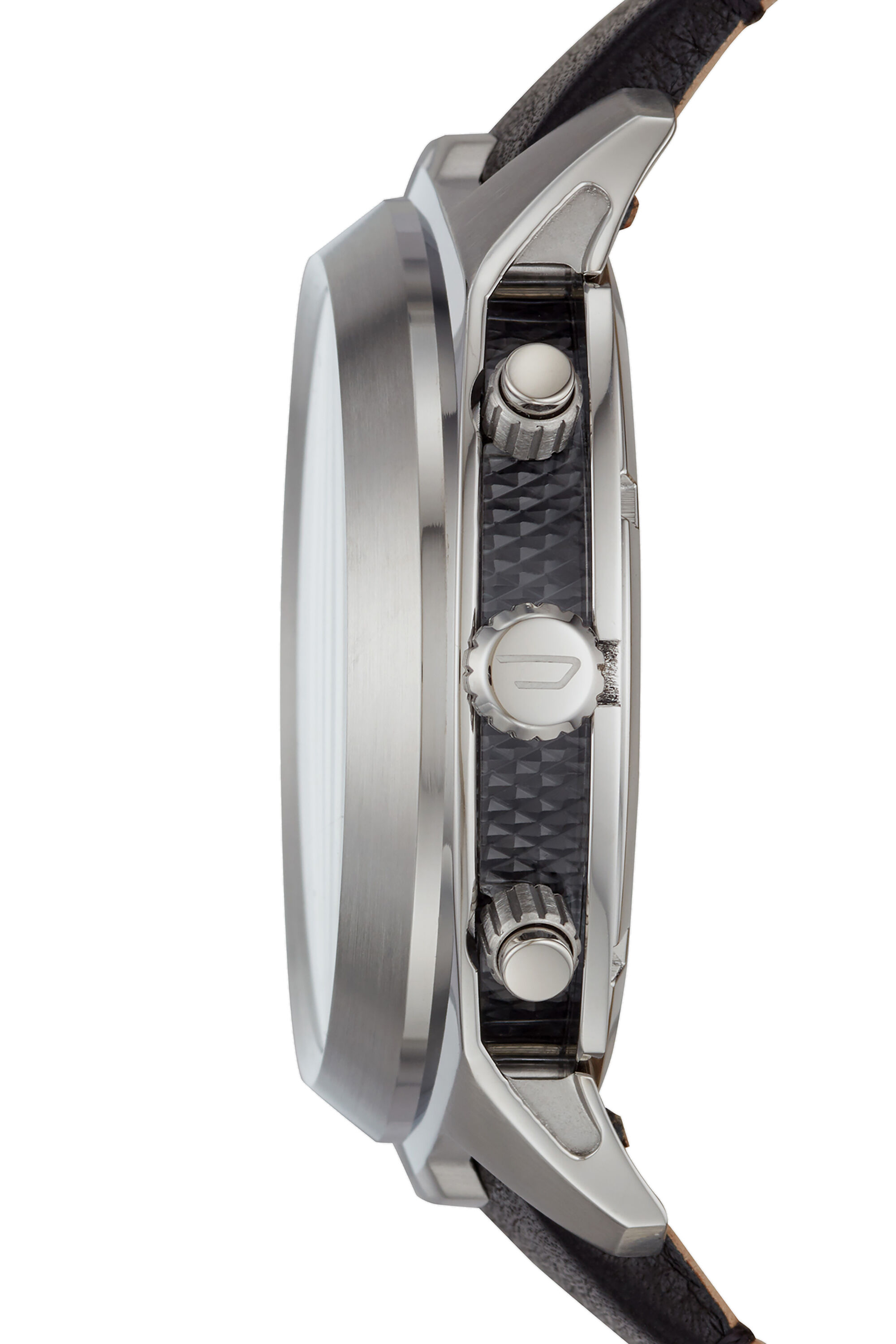 DZ4499 Man Tumbler chronograph black leather watch Diesel