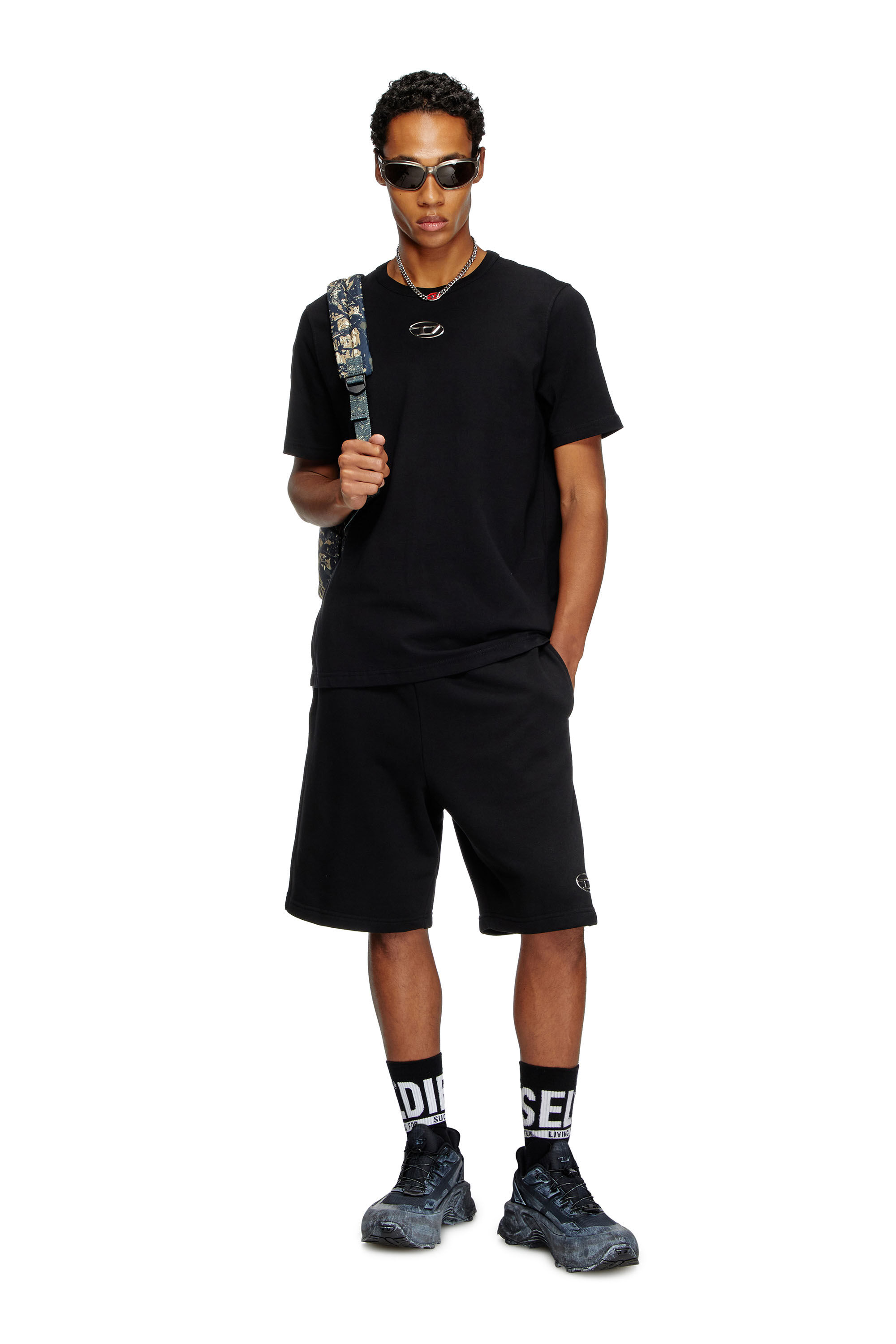 Diesel - SKM-RAY-THREEPACK, Man's Three-pack of cotton socks with logo in Red/Black - 2