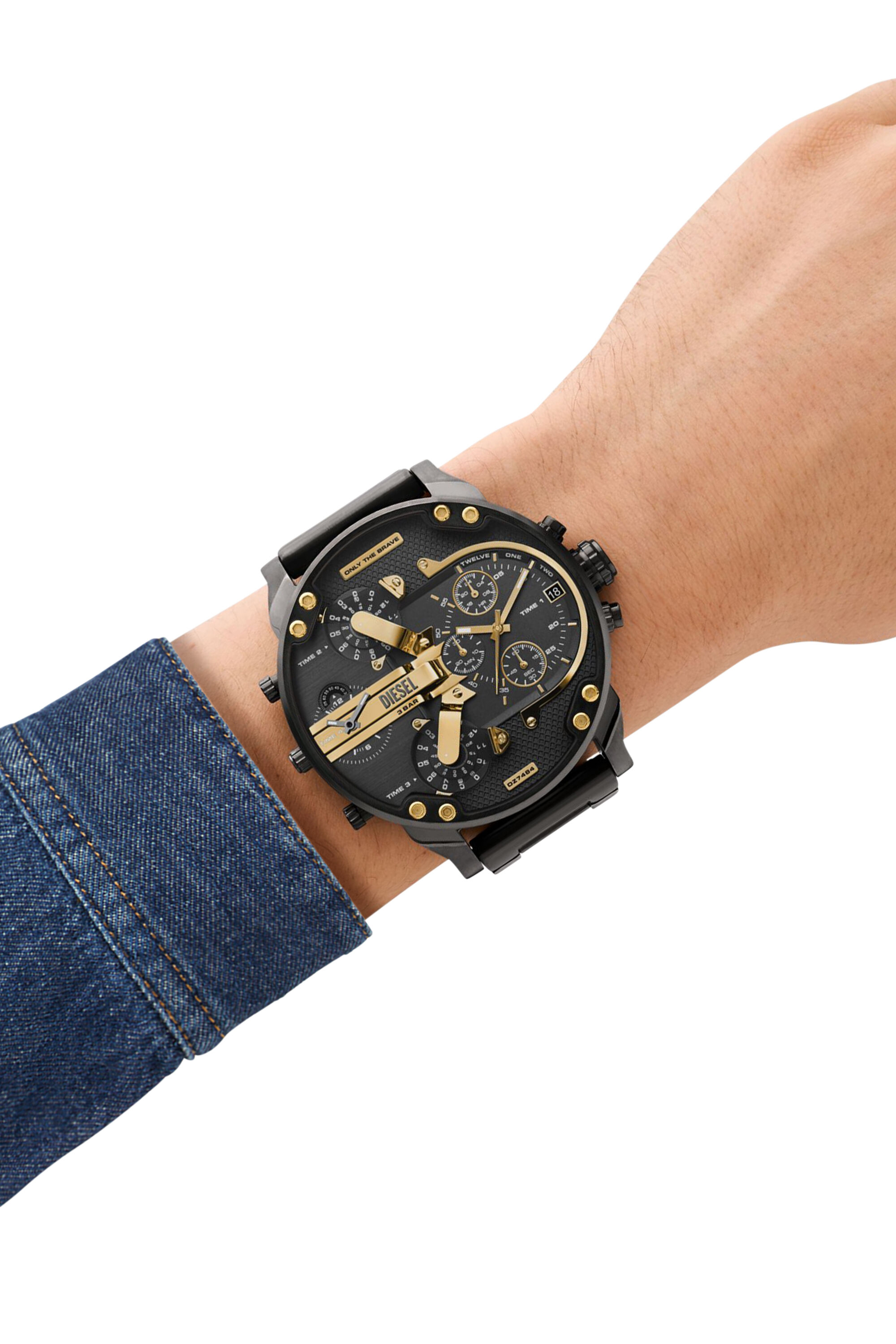 Men's Mr. Daddy Two-Tone Stainless Steel Watch | Grey | Diesel MC