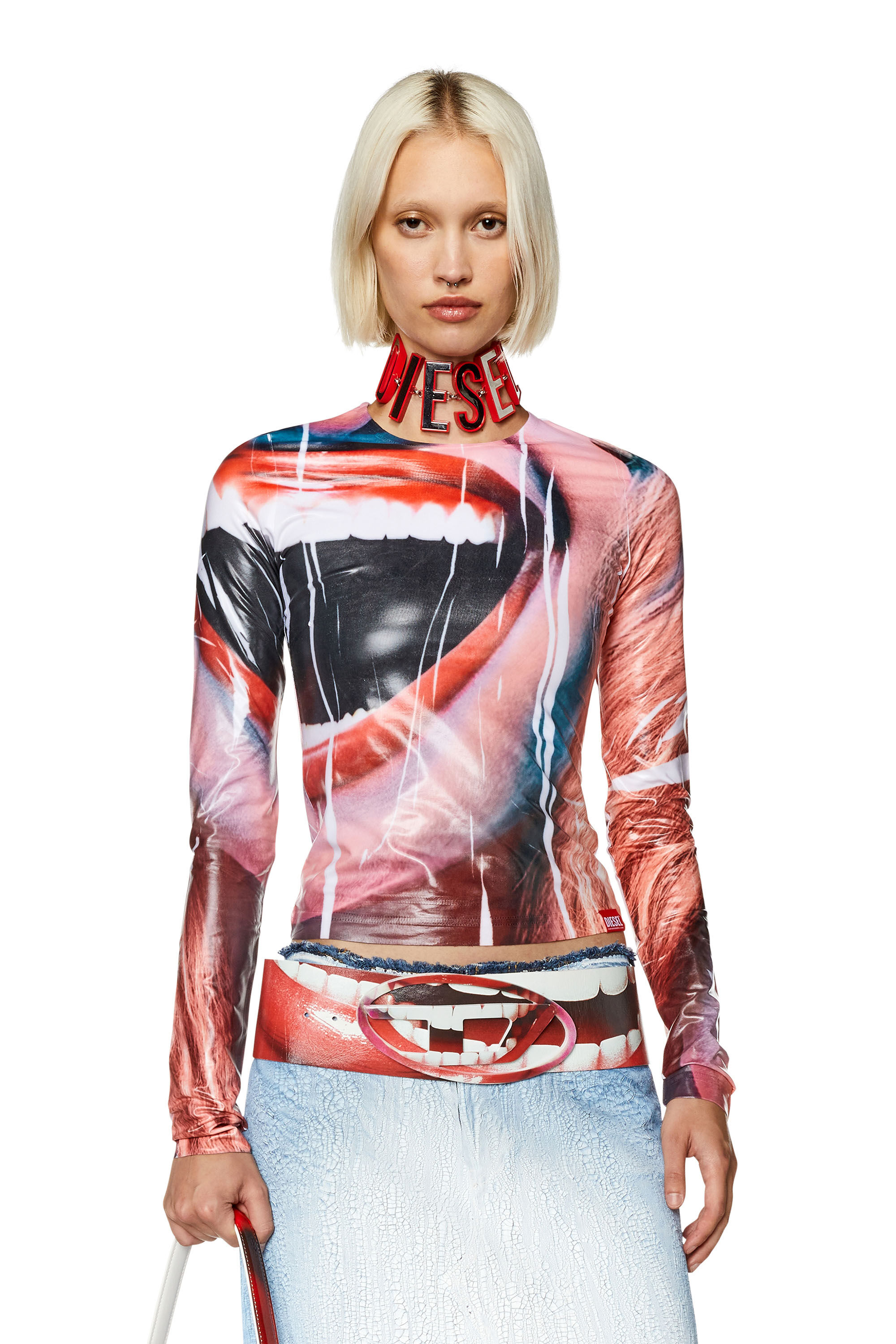 Diesel - T-CLAUZI-M1, Pink/Red - Image 3