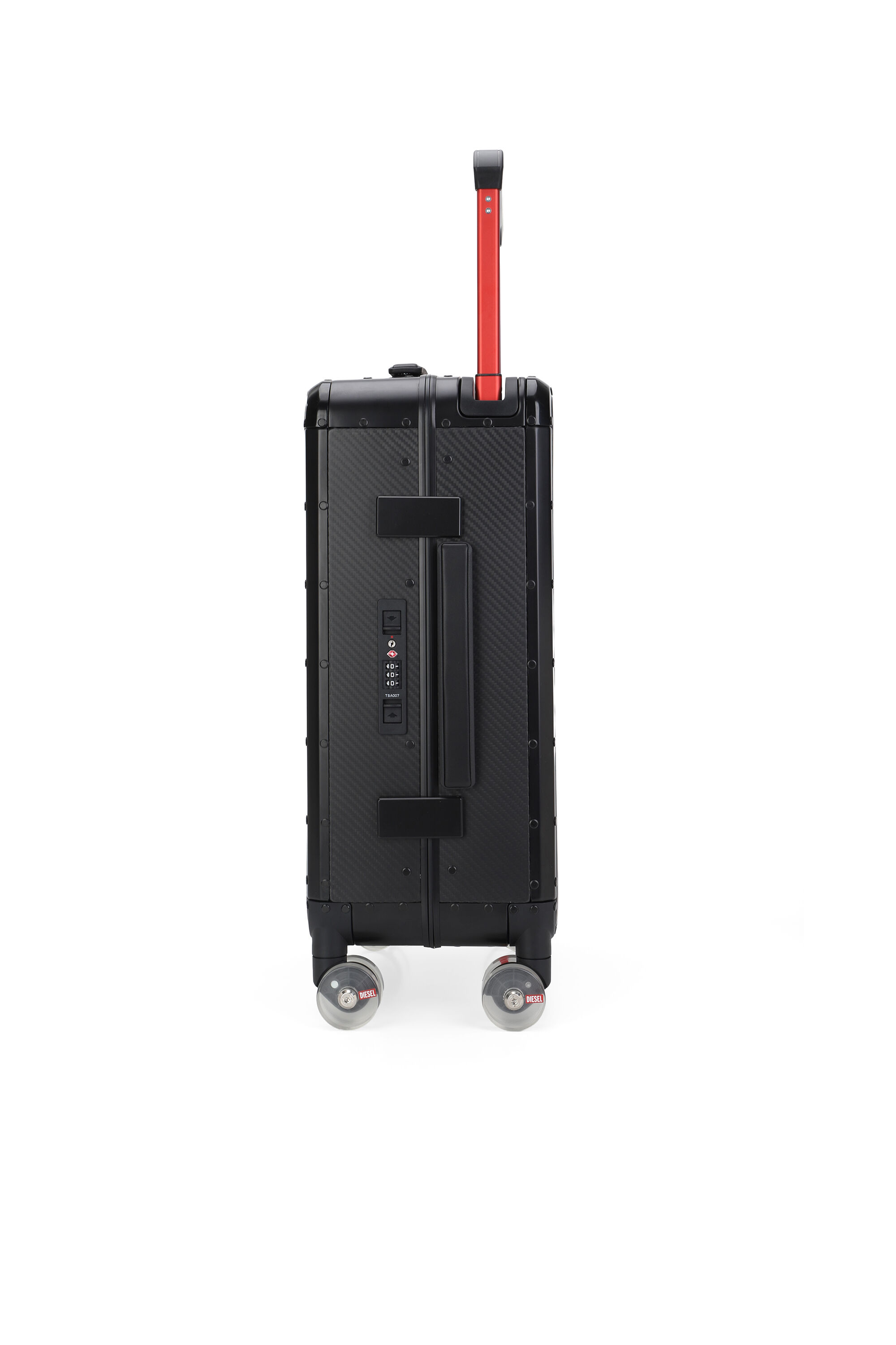 Diesel - DSL CARBON FIBER TROLLEY-BLACK- DSL001, Unisex's Carbon fiber suitcase size S in Black - 3