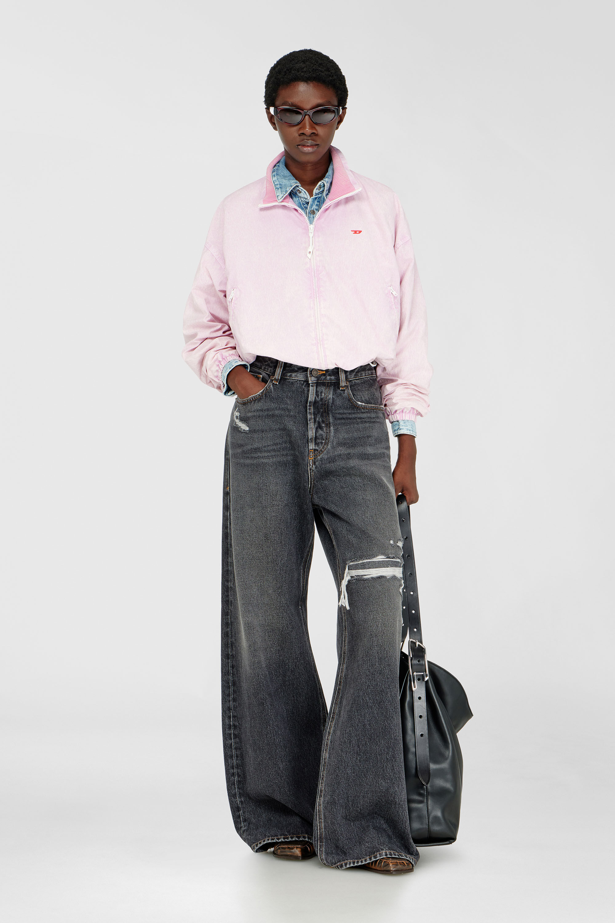 Diesel - Unisex's Relaxed Jeans 1996 D-Sire 007F6, Black/Dark grey - 1