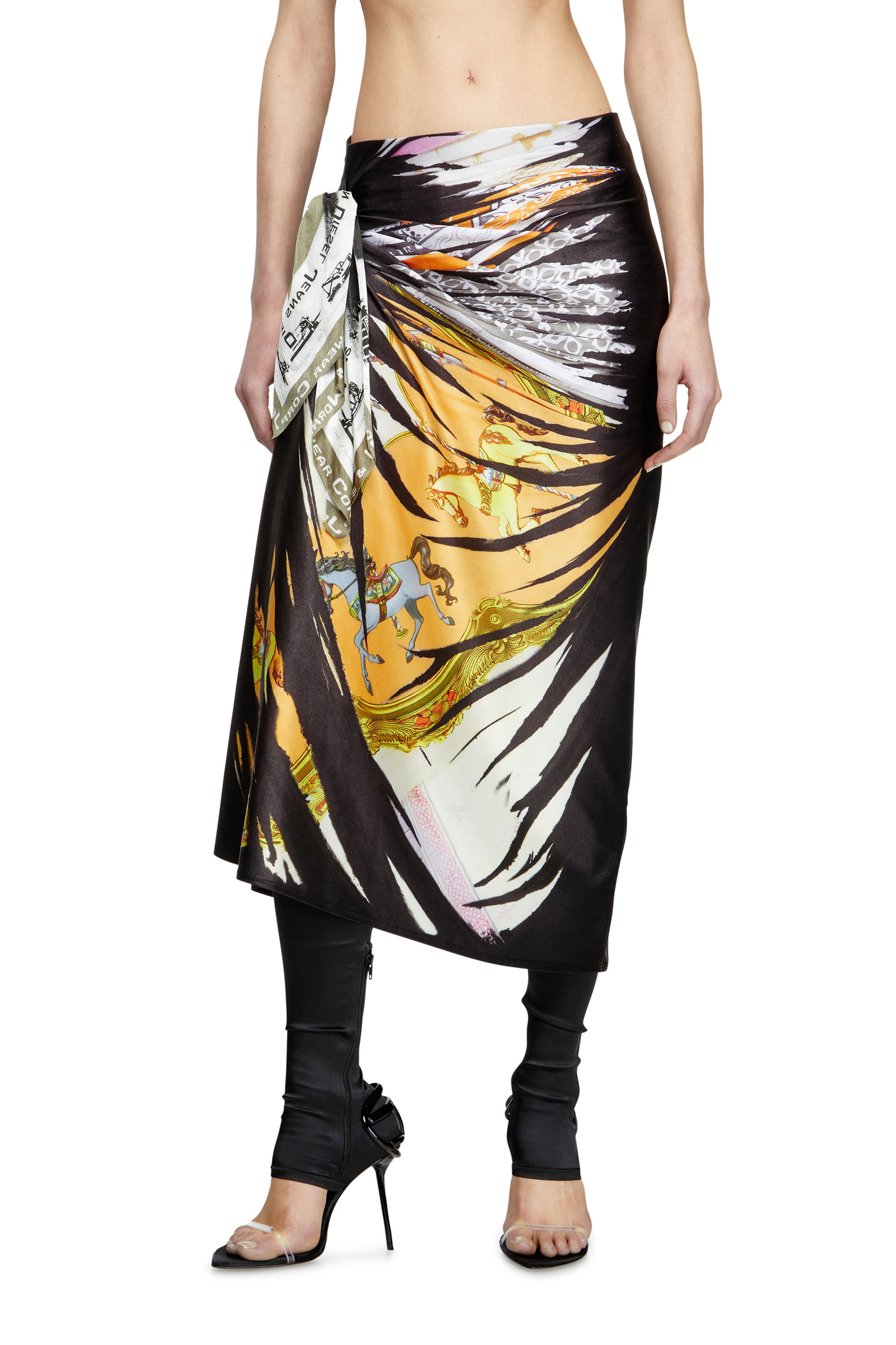 スカート overdue flair : 25SS / DRAPED TURN OVER SKIRT (2colors) overdue flair 25ss DRAPED TURN OVER SKIRT (overdue flair