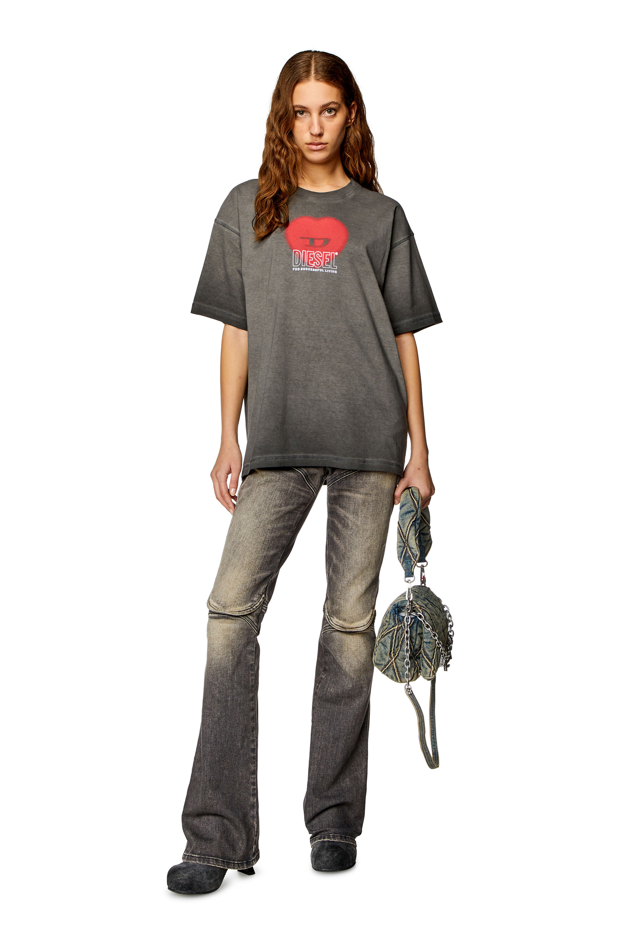 Diesel Charm-D S Denim Shoulder Bag | Blue | FARFETCH