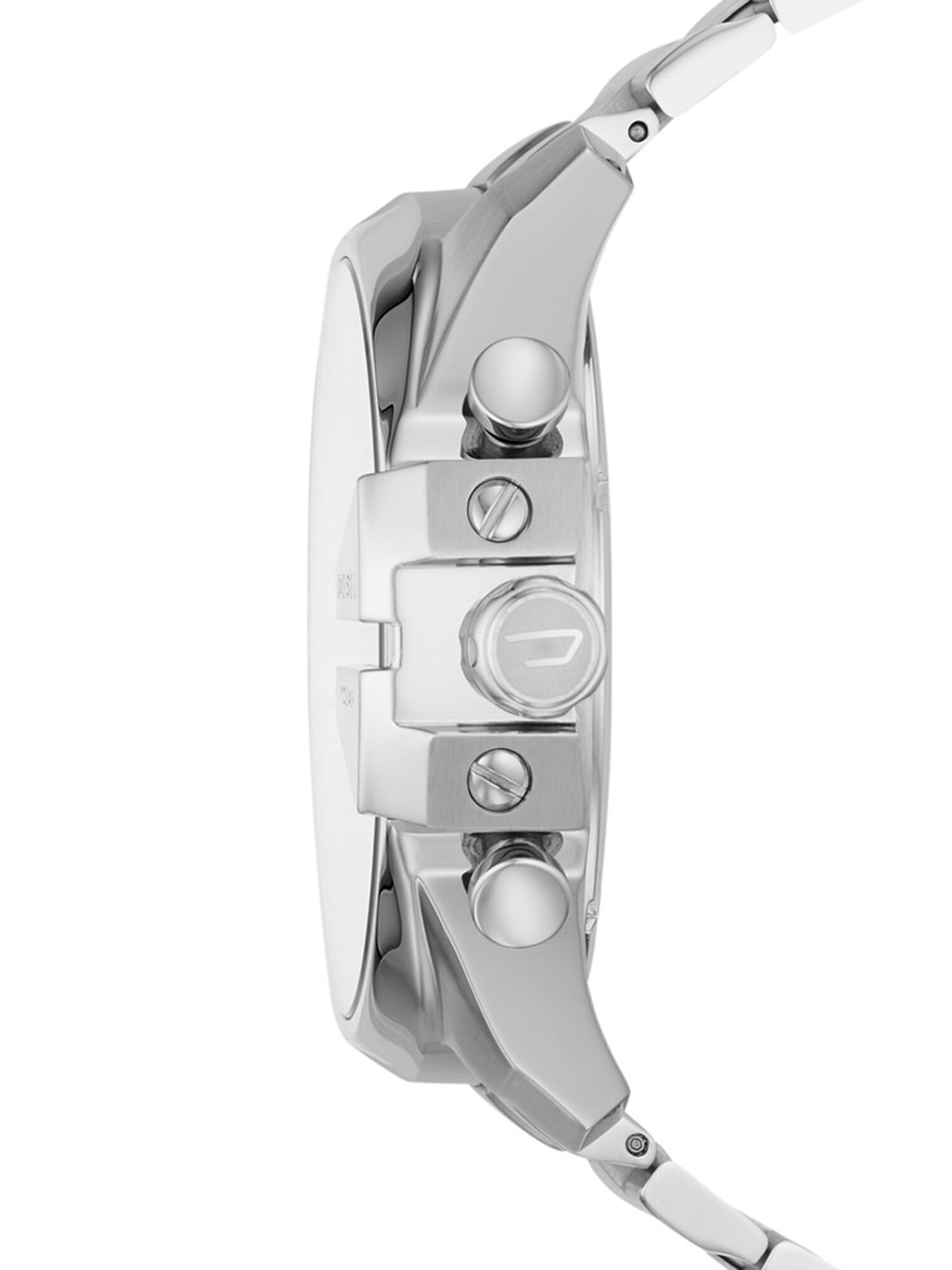 DZ4477 Man Silver watch with three link strap 51 mm Diesel