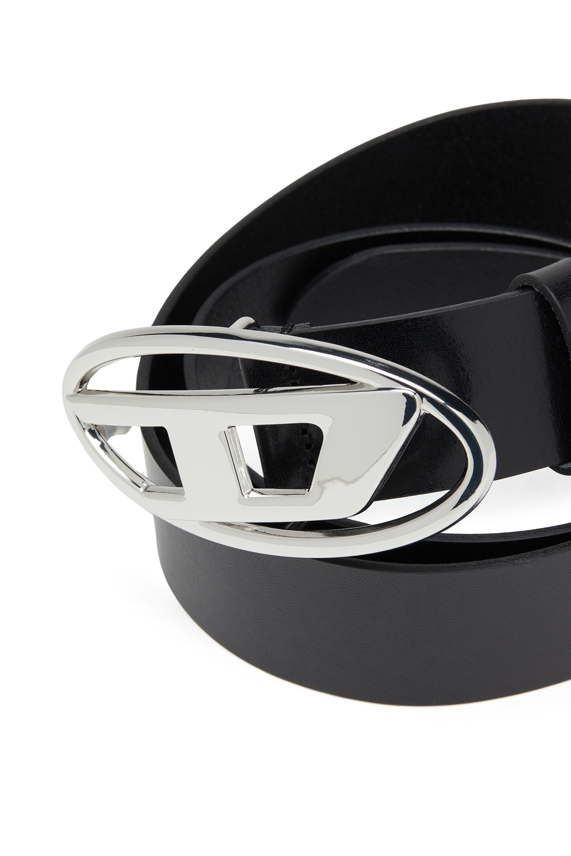 激安単価で B-1DR Woman: leather Belt with silver D logo buckle | Diesel 小物