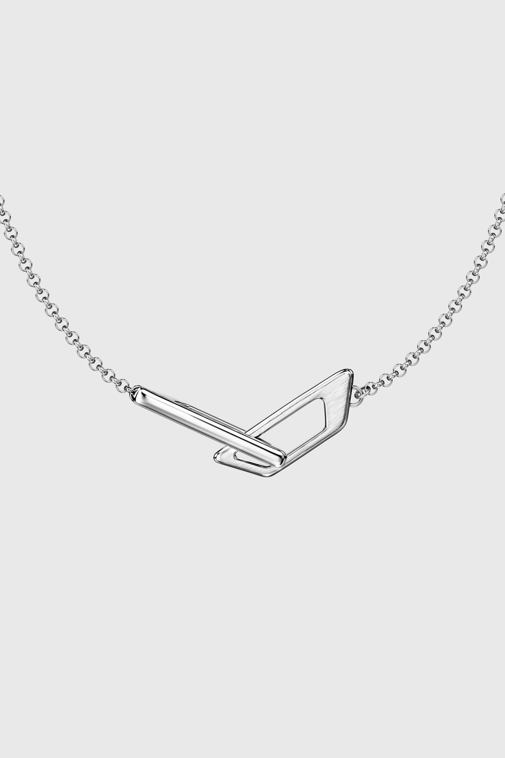 Diesel - DX1727040, Unisex's Stainless Steel Band Necklace in Silver - 2