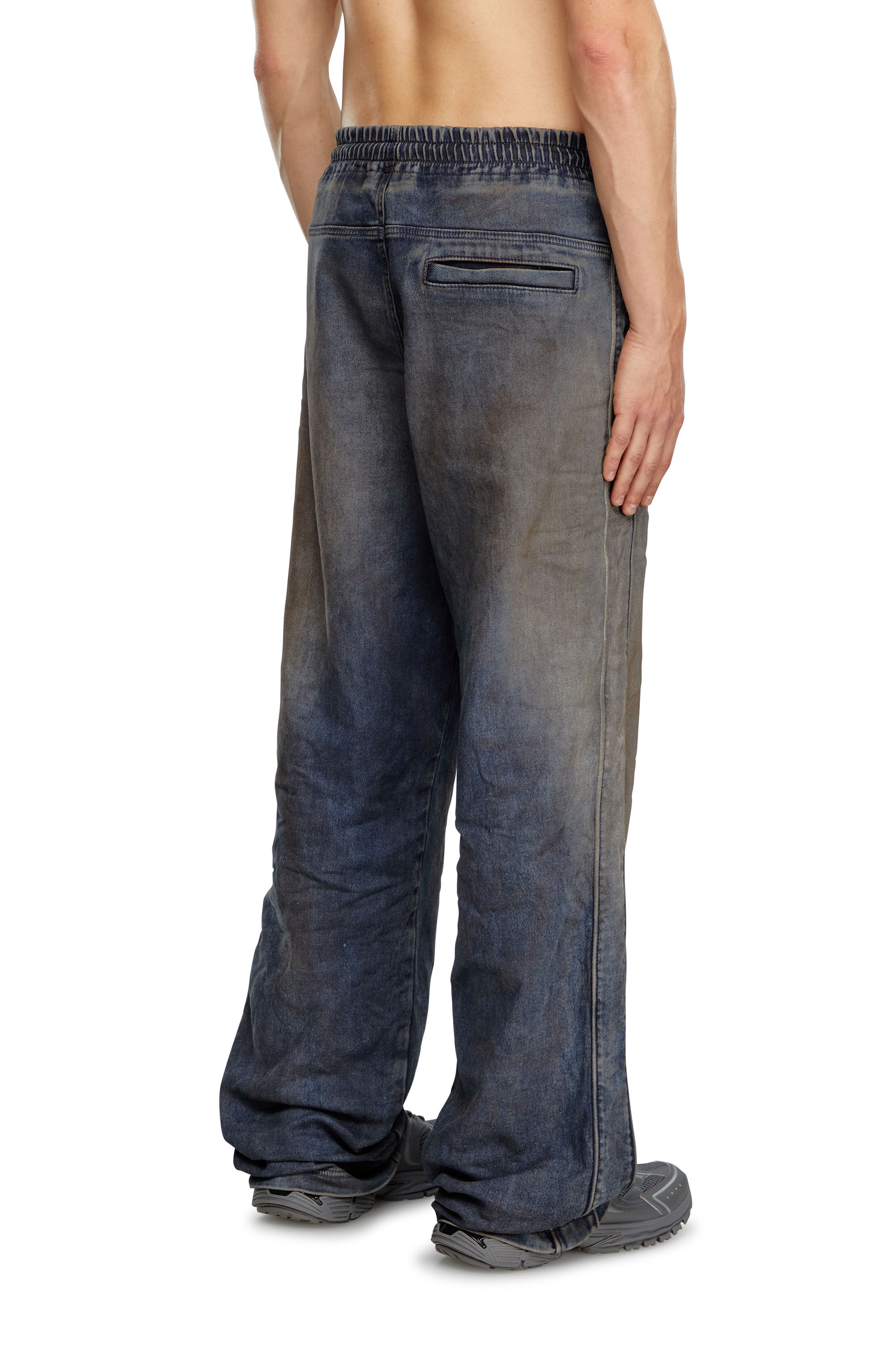 Diesel - Man's Relaxed D-Martyans Track Denim 068LV, Dark Blue - 4