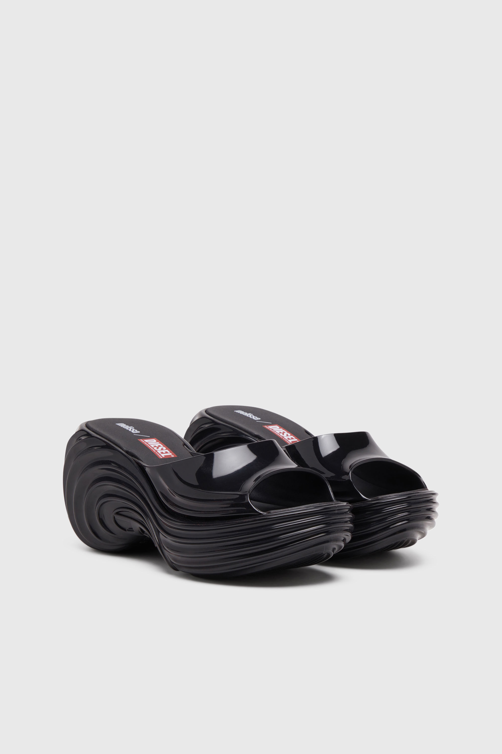 Diesel - MELISSA QUANTUM PLATFORM, Woman's Platform mule in Melflex&reg; in Black - 2