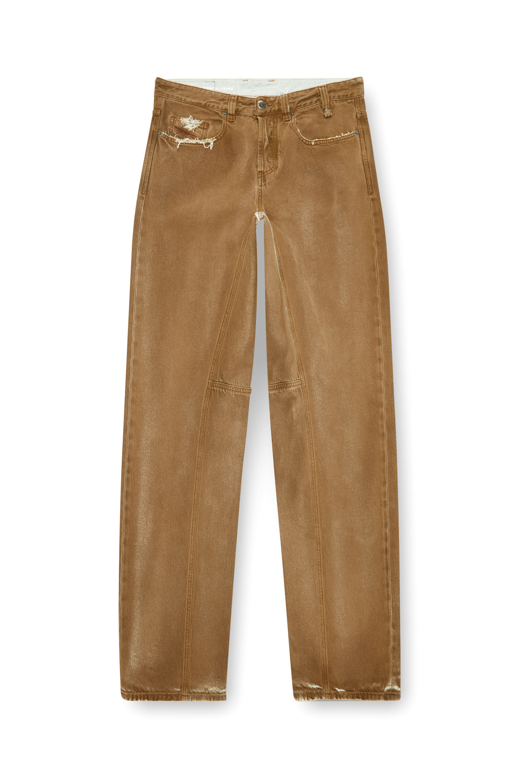 Diesel - Man Straight Jeans 2001 D-Macro 09J82, Light Brown - Image 2