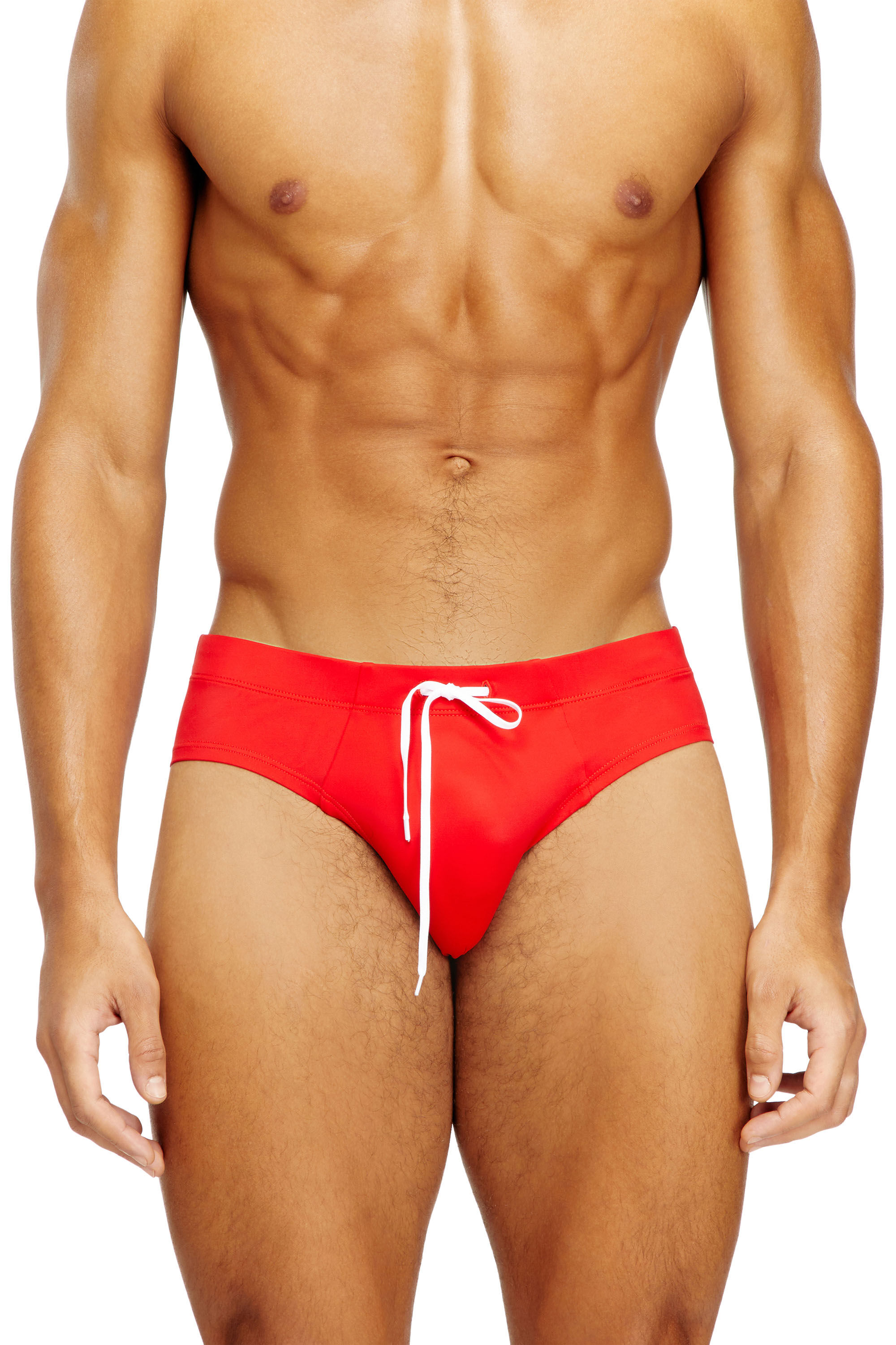 Diesel - ALFIE-D-CORE, Man's Lycra swimsuit with back logo in Red - 1