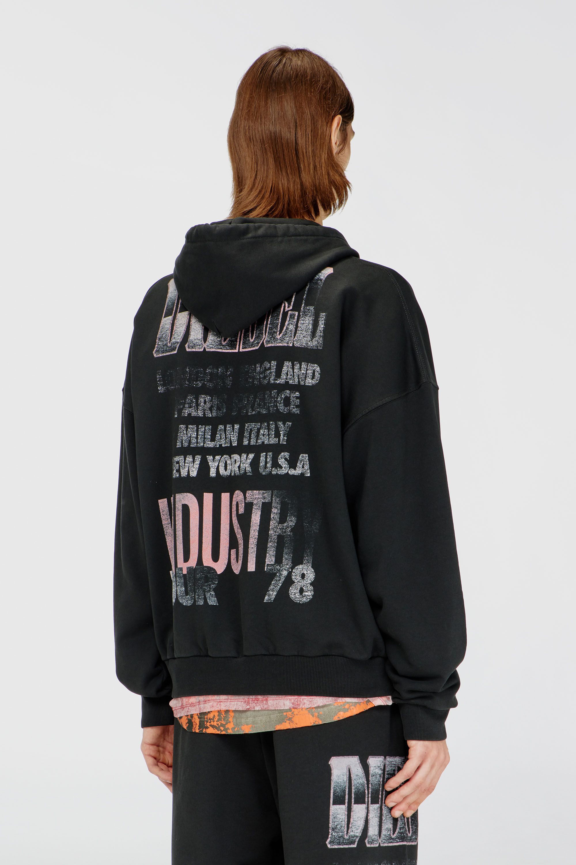 Diesel - S-WILL-ZIP, Man's Zip-up hoodie with concert graphics in null - 4