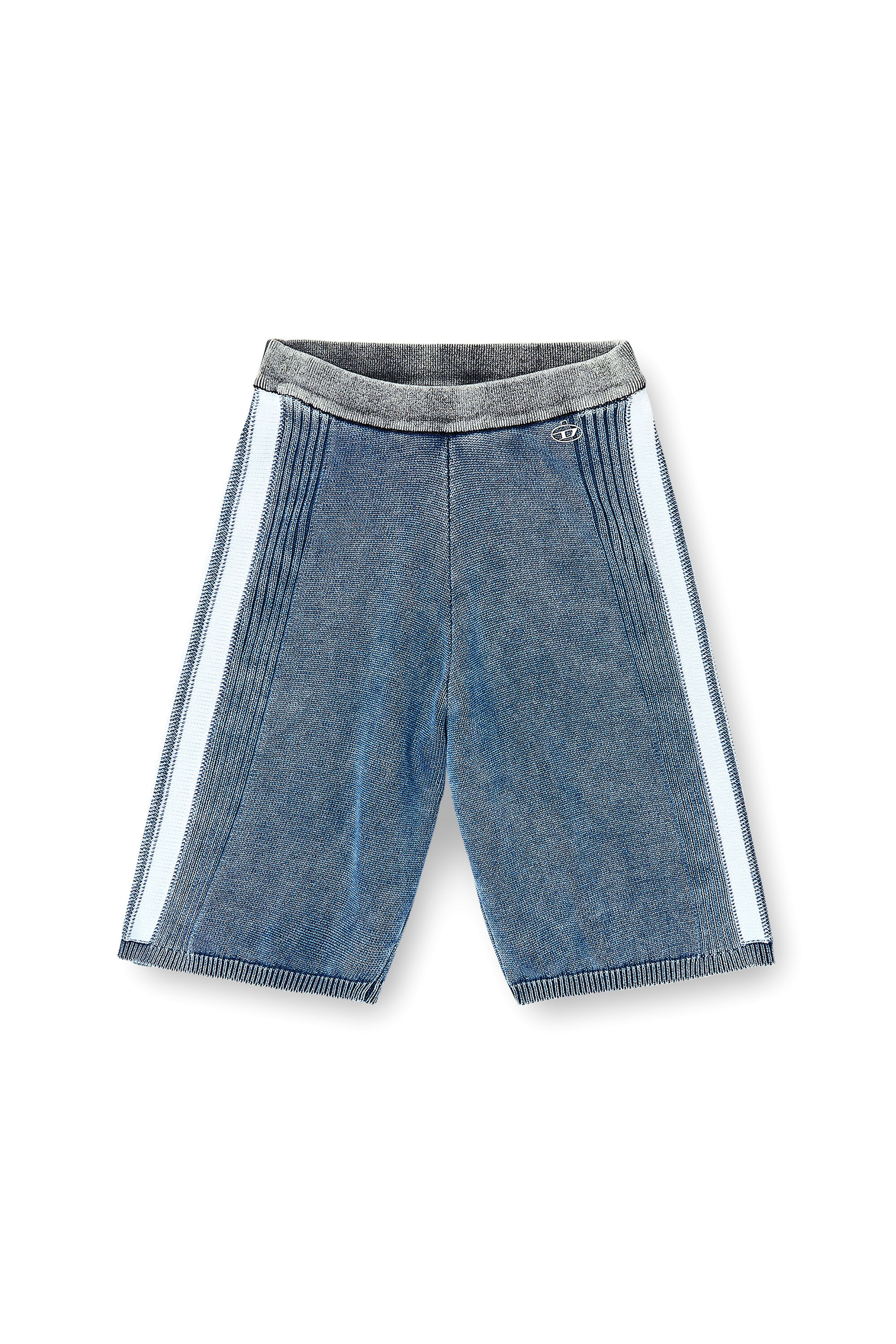 Diesel - M-ESTHER, Woman's Knitted shorts with sporty bands in null - 2