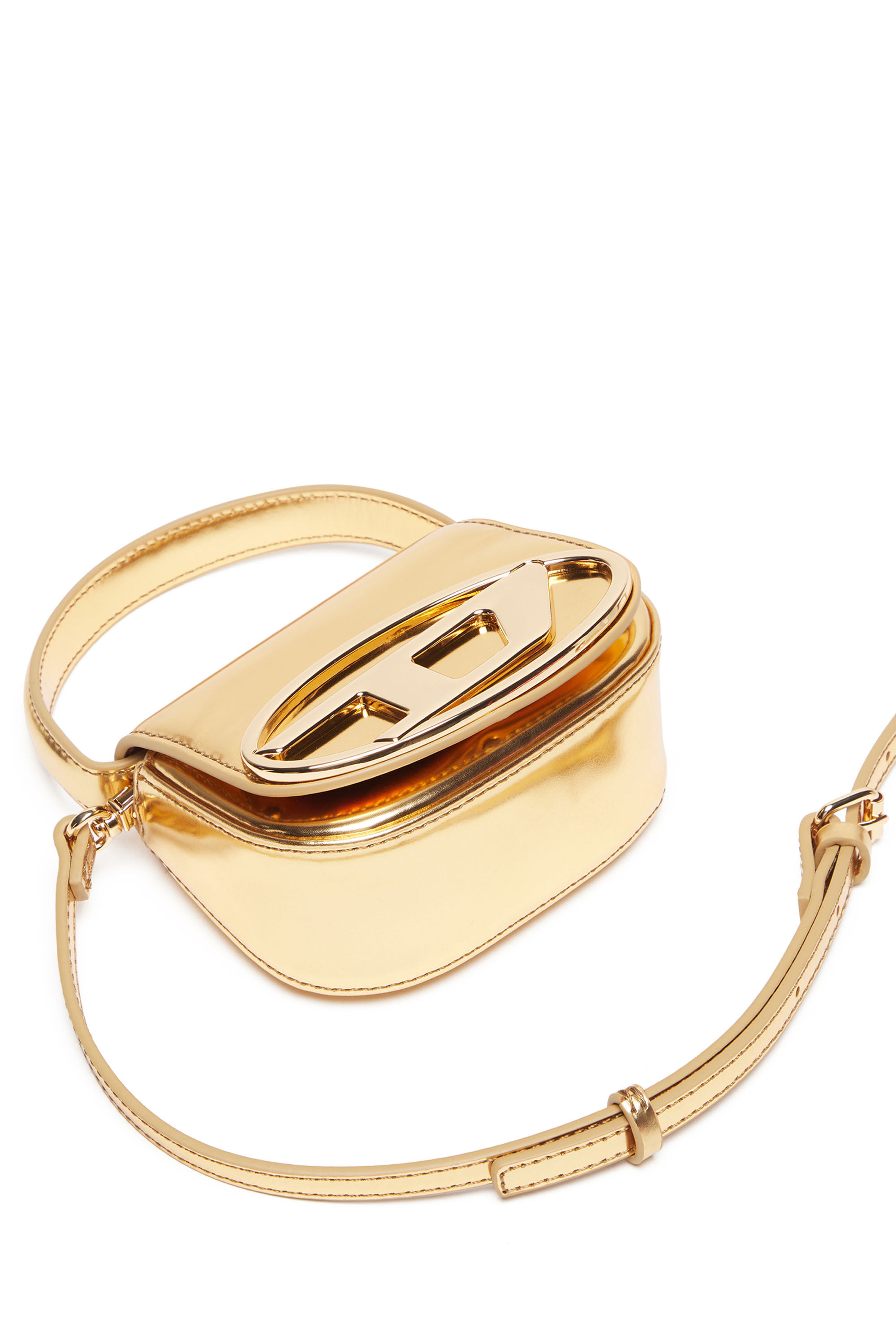★DIESEL★ 1DR XS S Tote Bag Gold X08957PS202H2382 X08957PS2 1DR-XS-S Woman: Mini bag in mirrored leather | Diesel