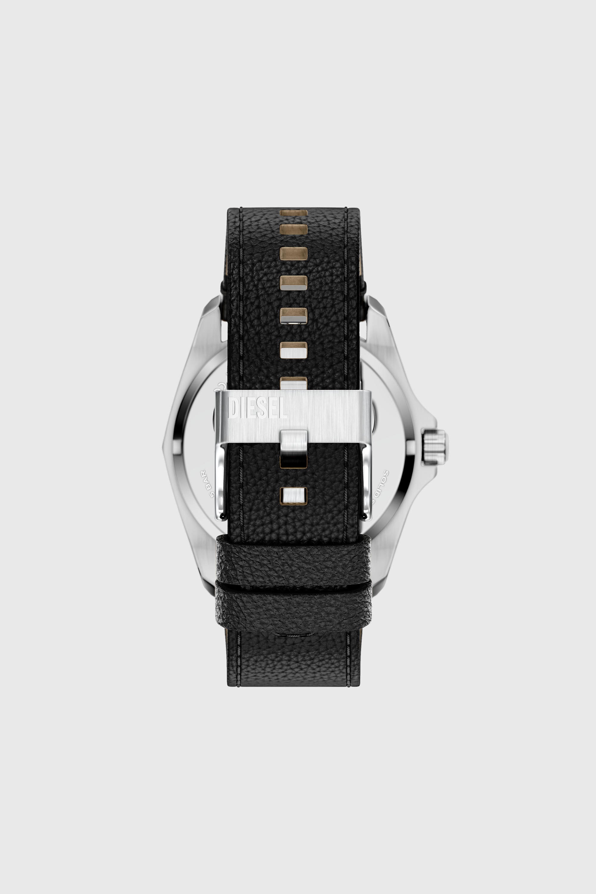 Diesel - DZ2248 WATCH, Man's Stinger black leather watch in Black - 3