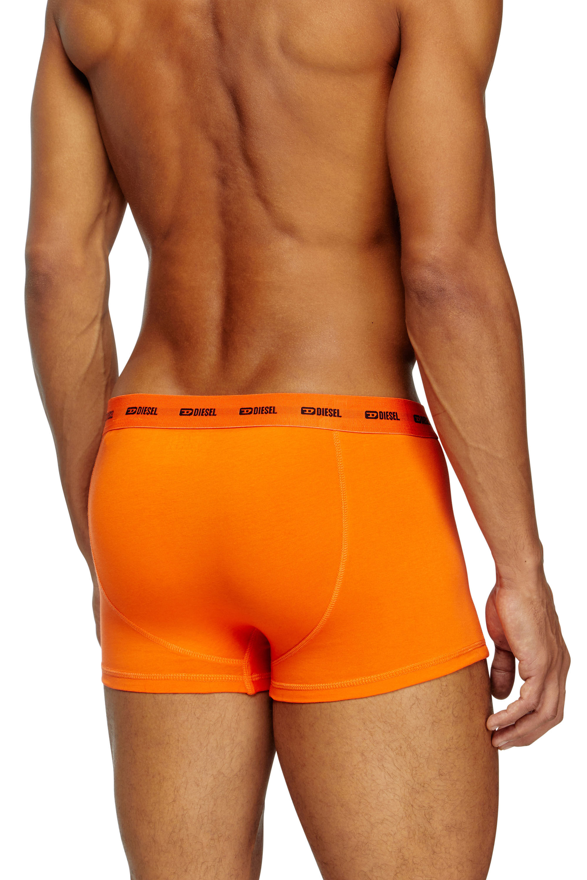 Diesel - DAMIEN-UTLT-3PACK, Man's 3-pack boxer briefs with floral motif in Brown/Orange - 4
