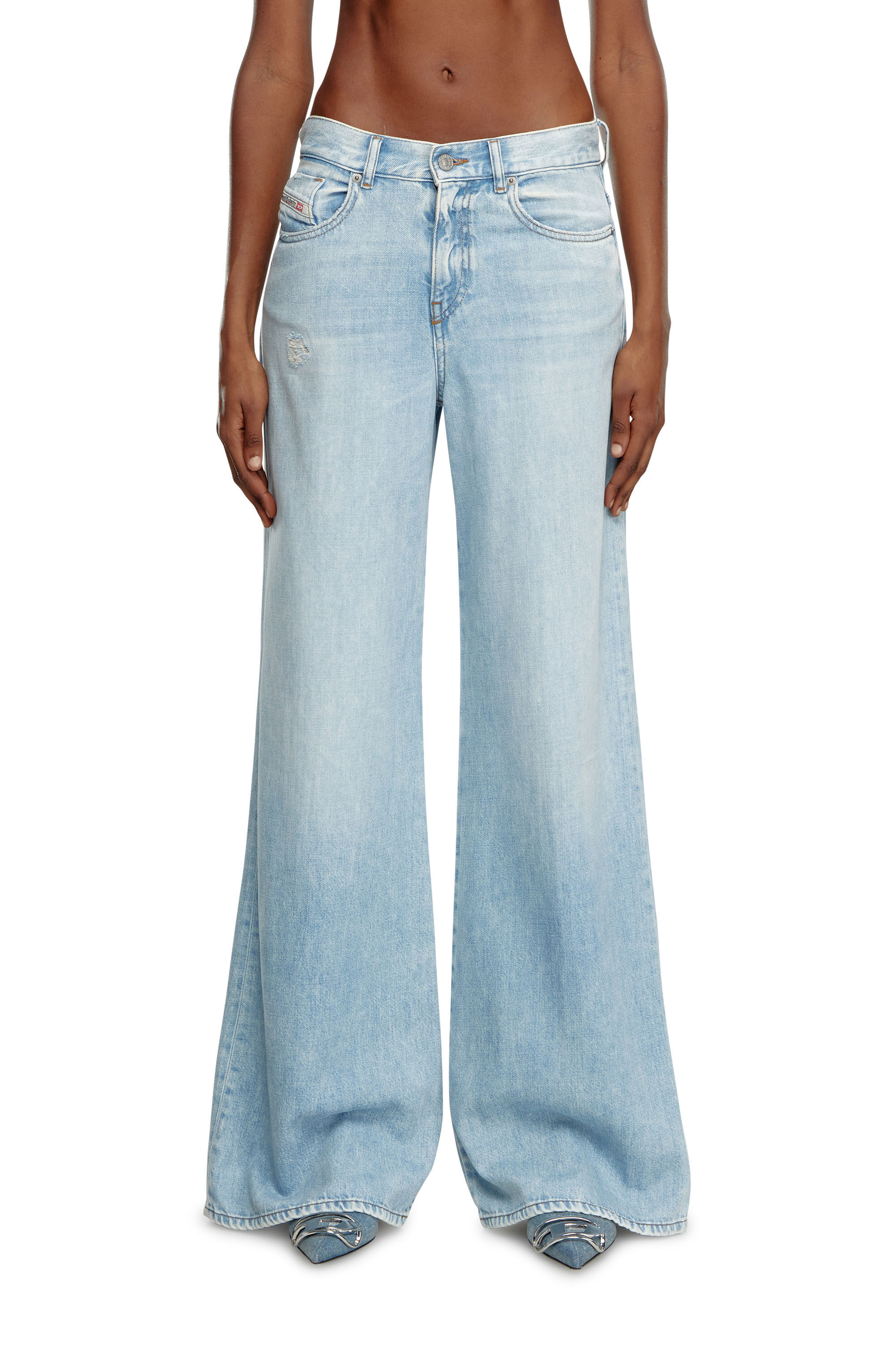Women's Flare Jeans | Light Blue | Diesel 1978 D-Akemi Women's Flare Jeans | Light Blue | Diesel 1978 D-Akemi
