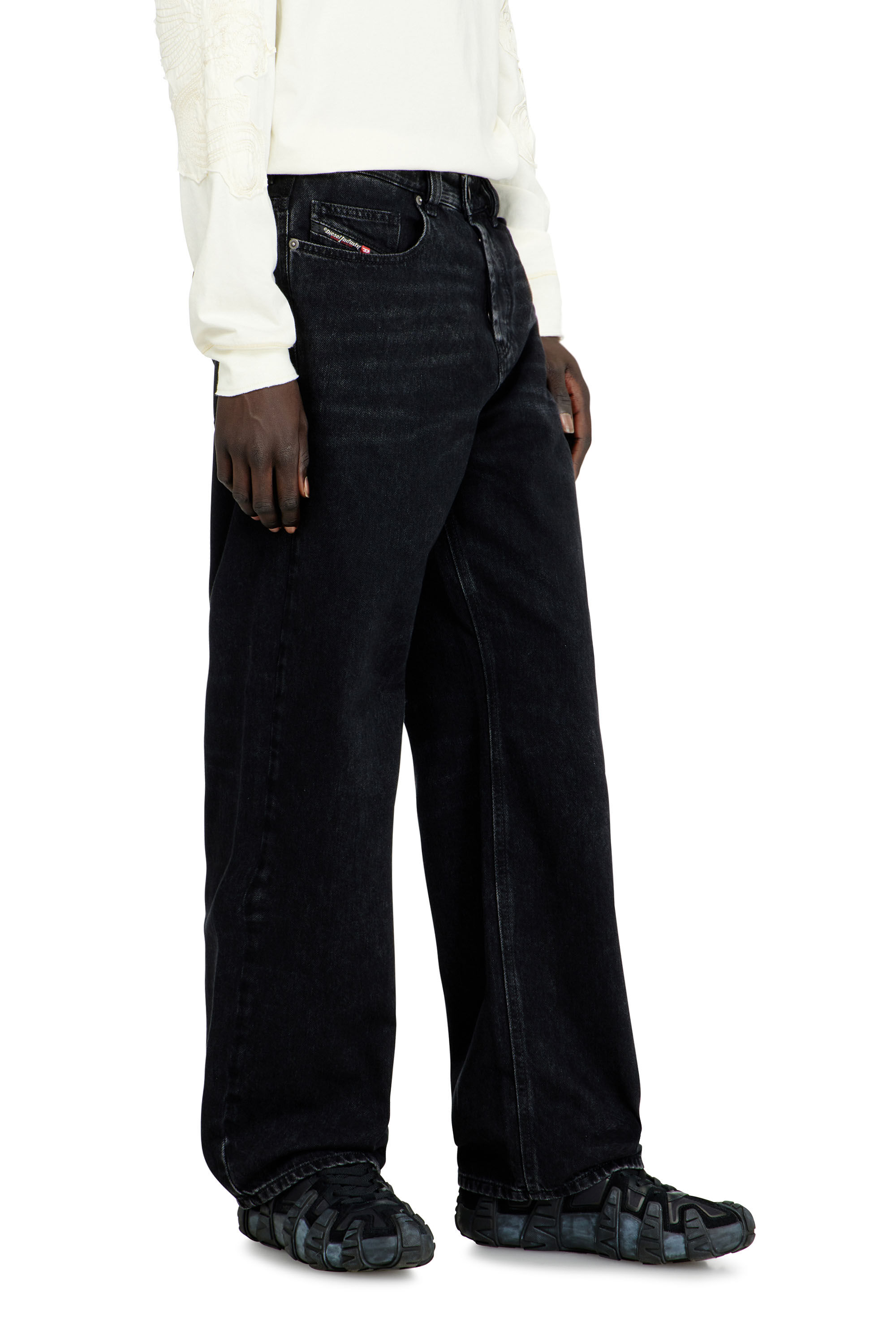 Diesel - Man's Relaxed Jeans 2001 D-Macro 09P09, Black/Dark grey - 7