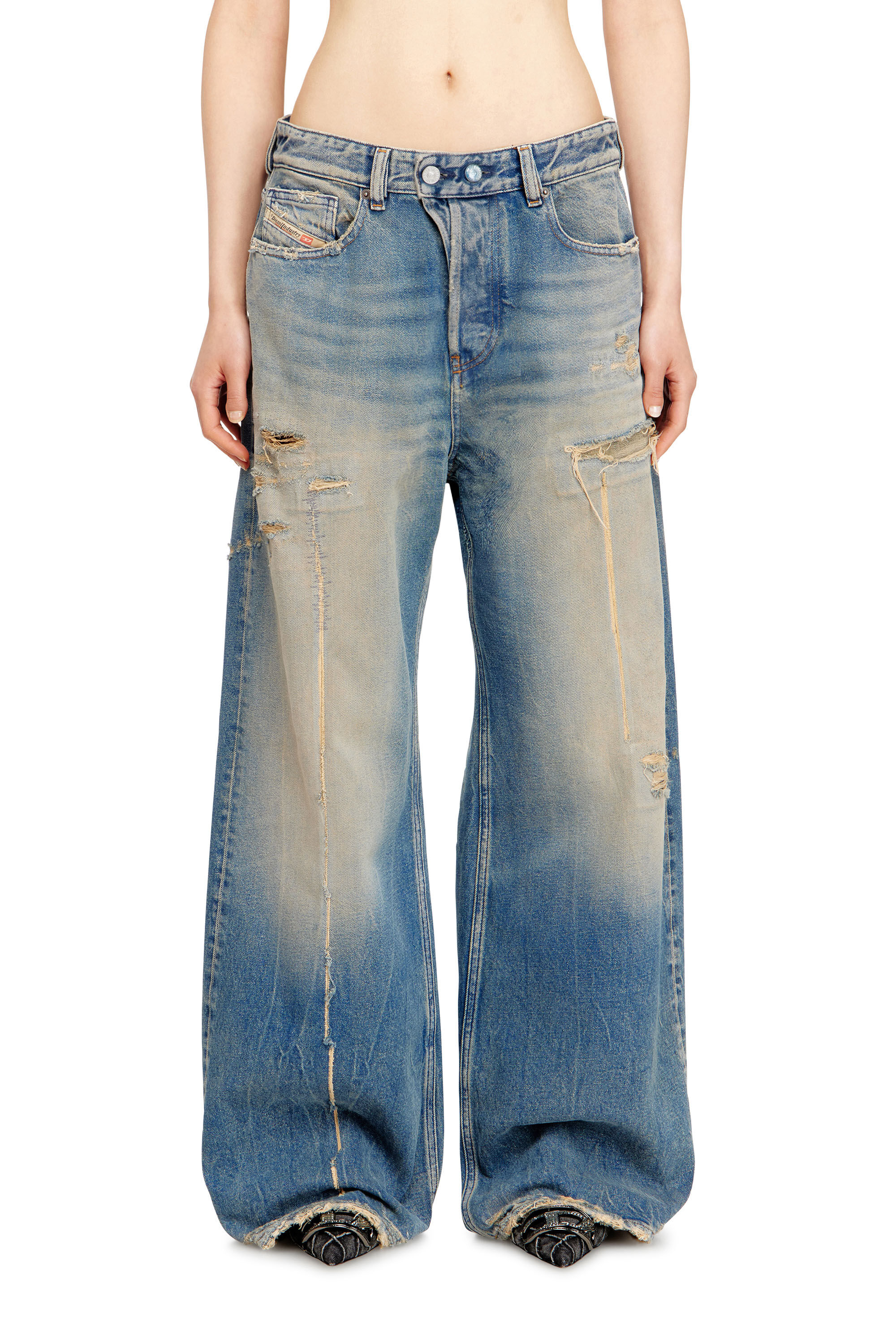 Diesel - Unisex's Relaxed Jeans 1996 D-Sire 09N29, Medium blue - 3