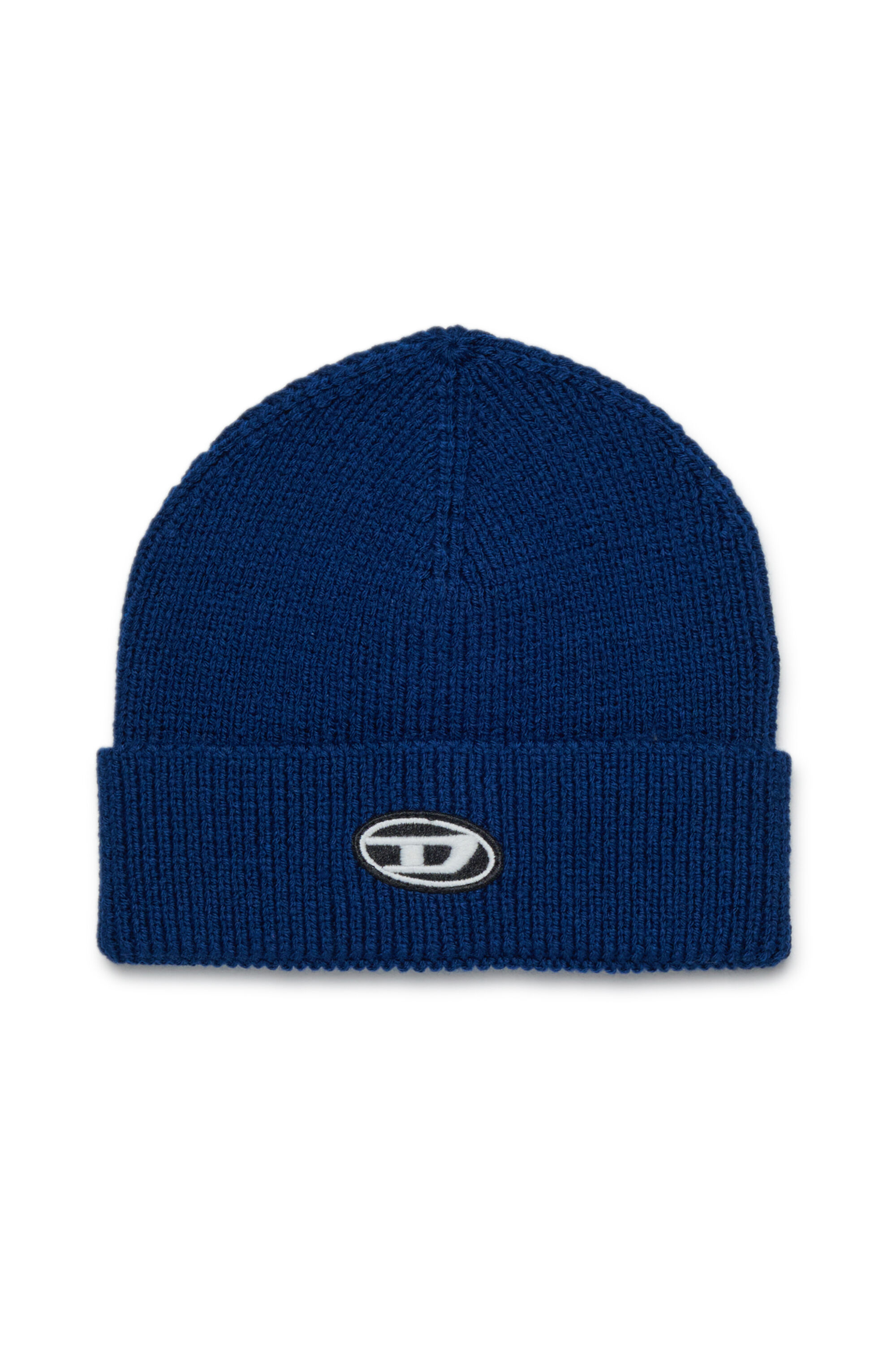 Diesel - FLYB, Unisex's Wool blend beanie with cuff in Blue - 1