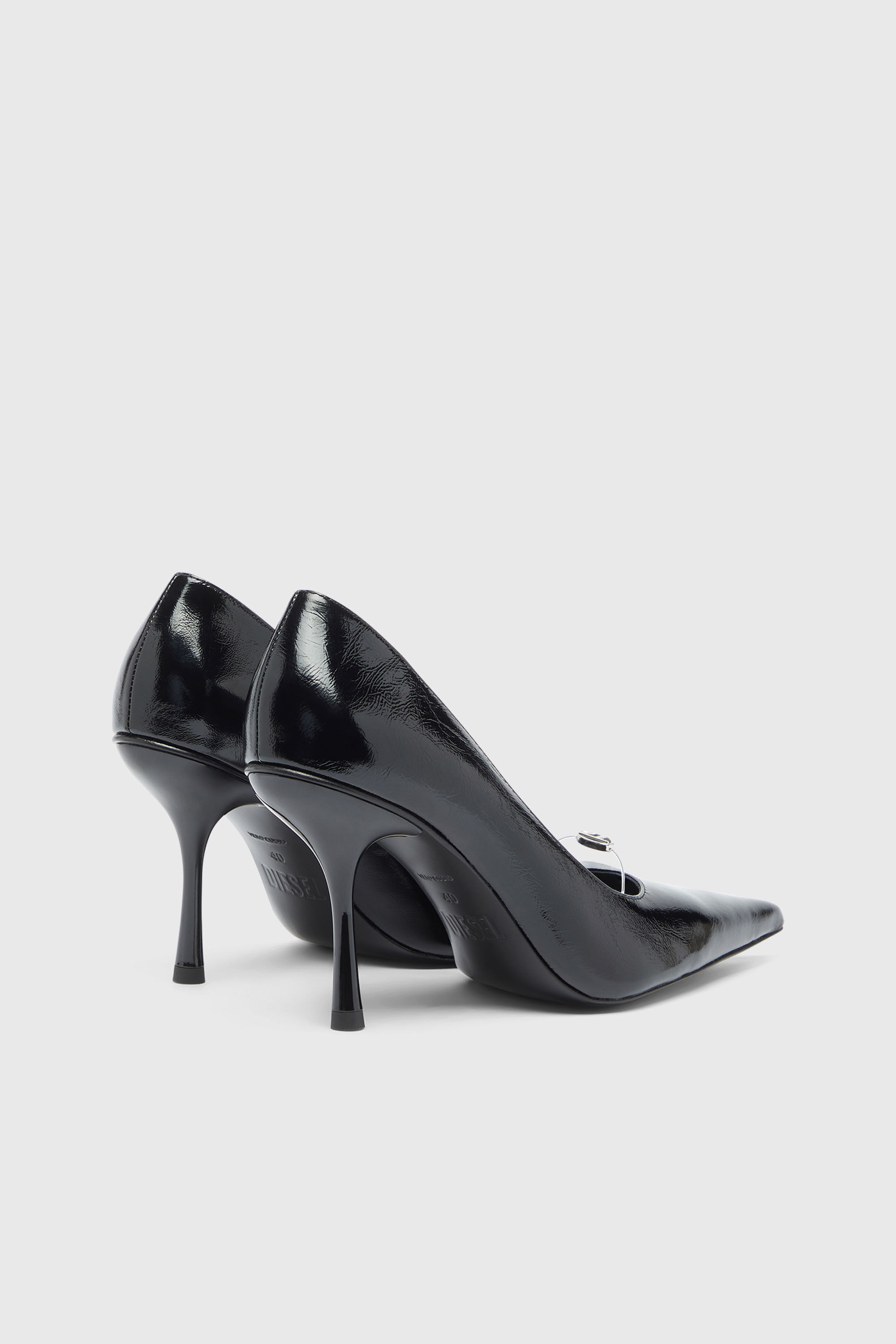 Diesel - D-JEWELS 90 P, Woman's D-Jewels - Pumps in naplak leather in Black - 3