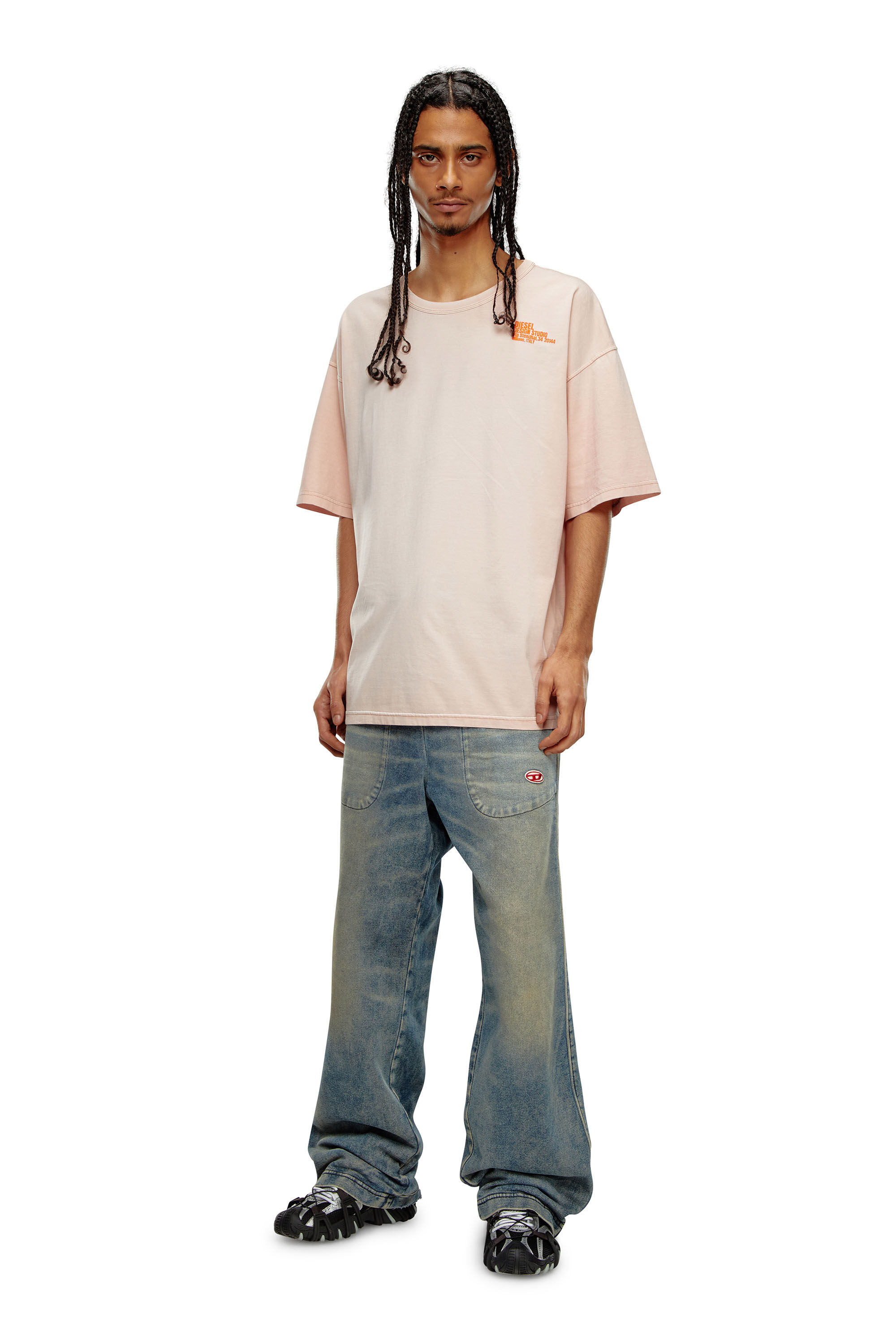 Diesel - T-BOXT-N7, Man's T-shirt with mini Design Studio print in Face Powder - 1