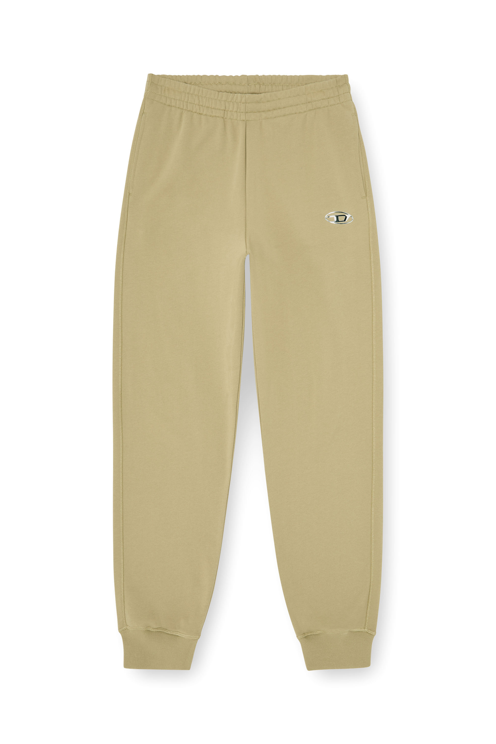 Diesel - P-MARKY-IOD, Man's Cotton pants with metallic Oval D in Beige - 2