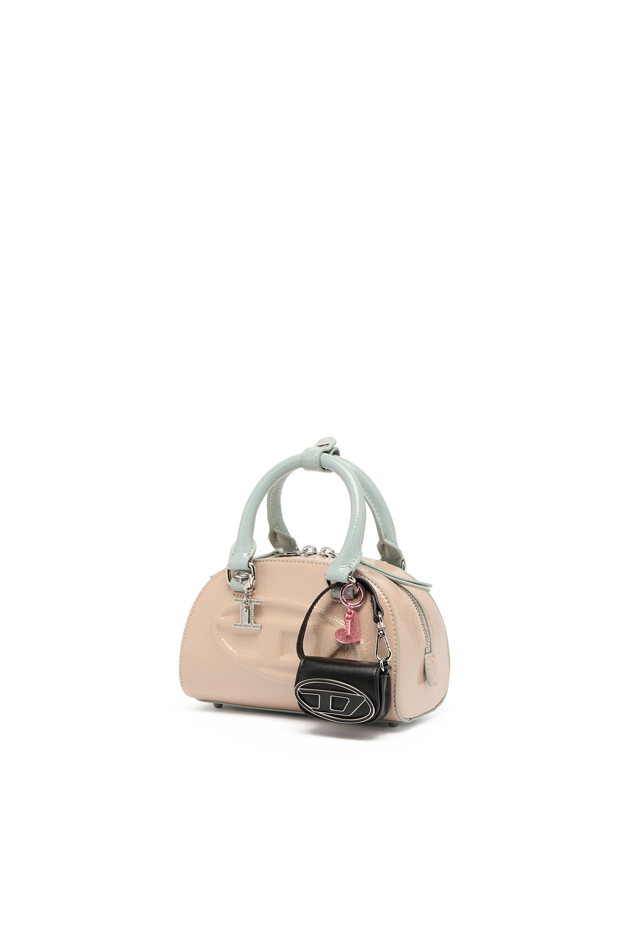 Diesel - 1DR DOME CROSSBODY, Woman's 1DR Dome-Mini bowling bag with naplak effect in Pink - 7