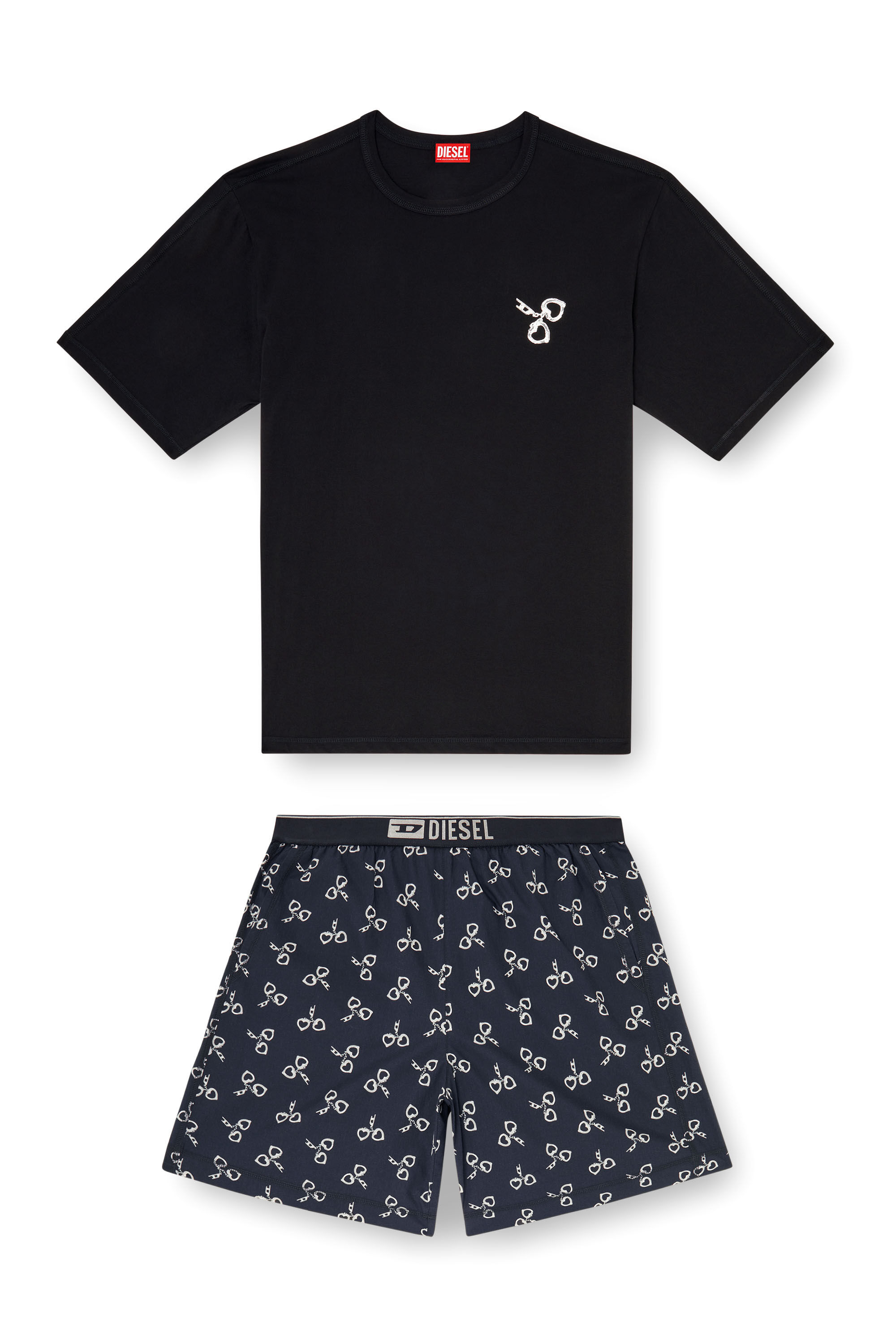 Diesel - KIT-JAMES-D-BOX, Man's Cotton pyjama set with handcuff print in null - 2